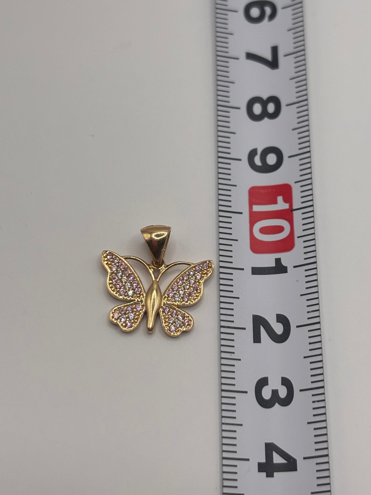 Butterfly pendant 14k
