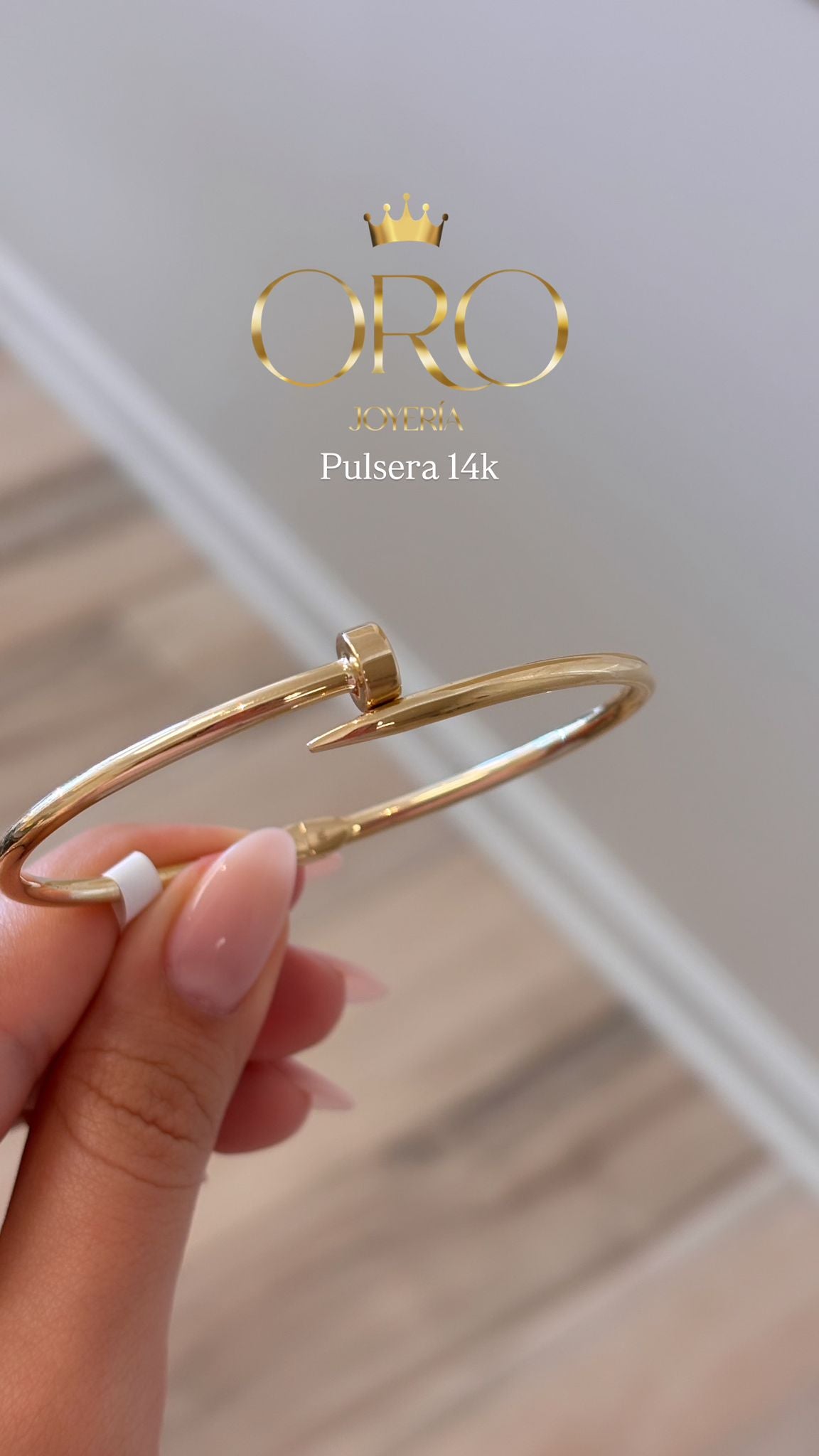 14k nail bangle