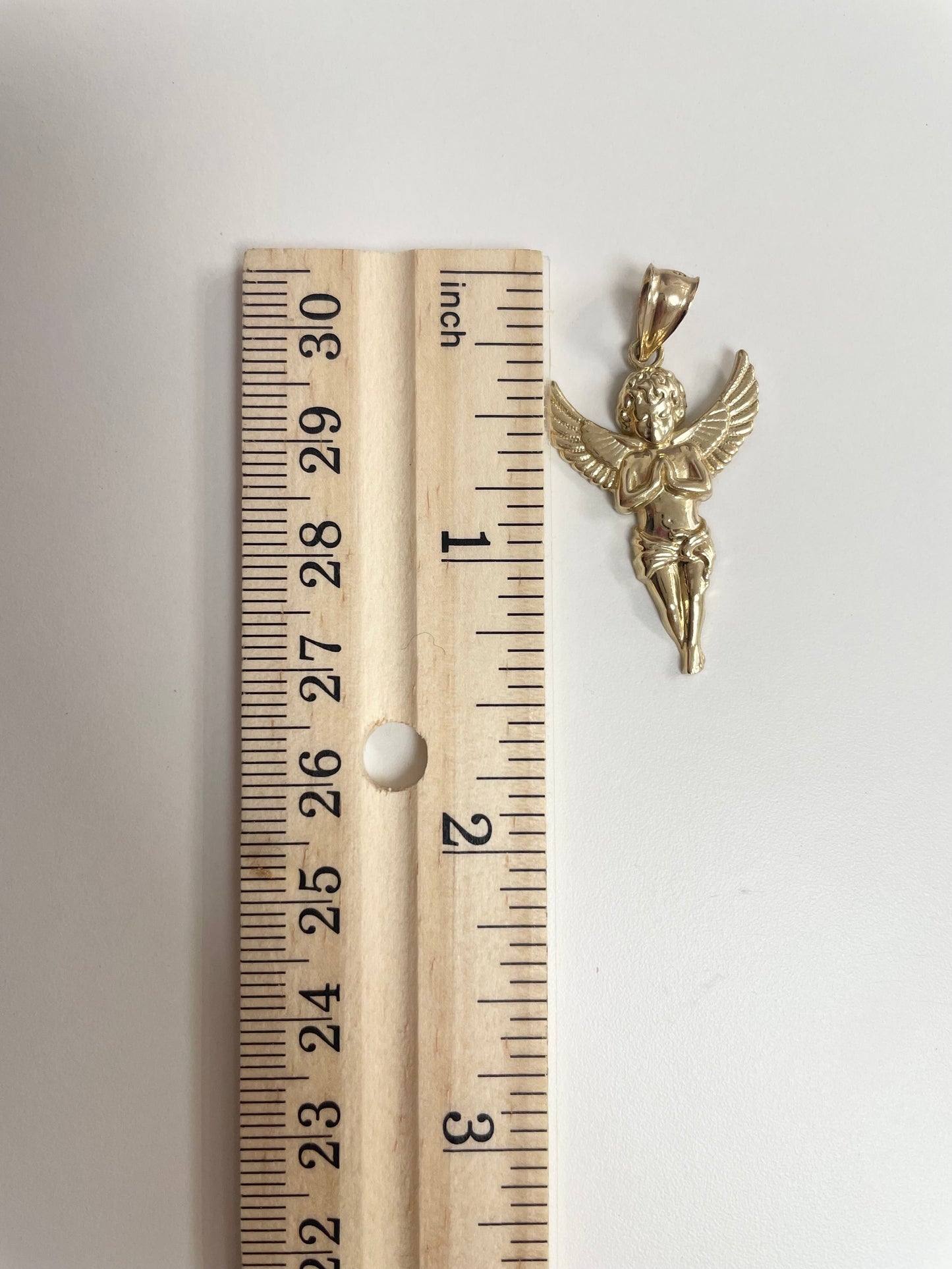 14k praying angel pendant