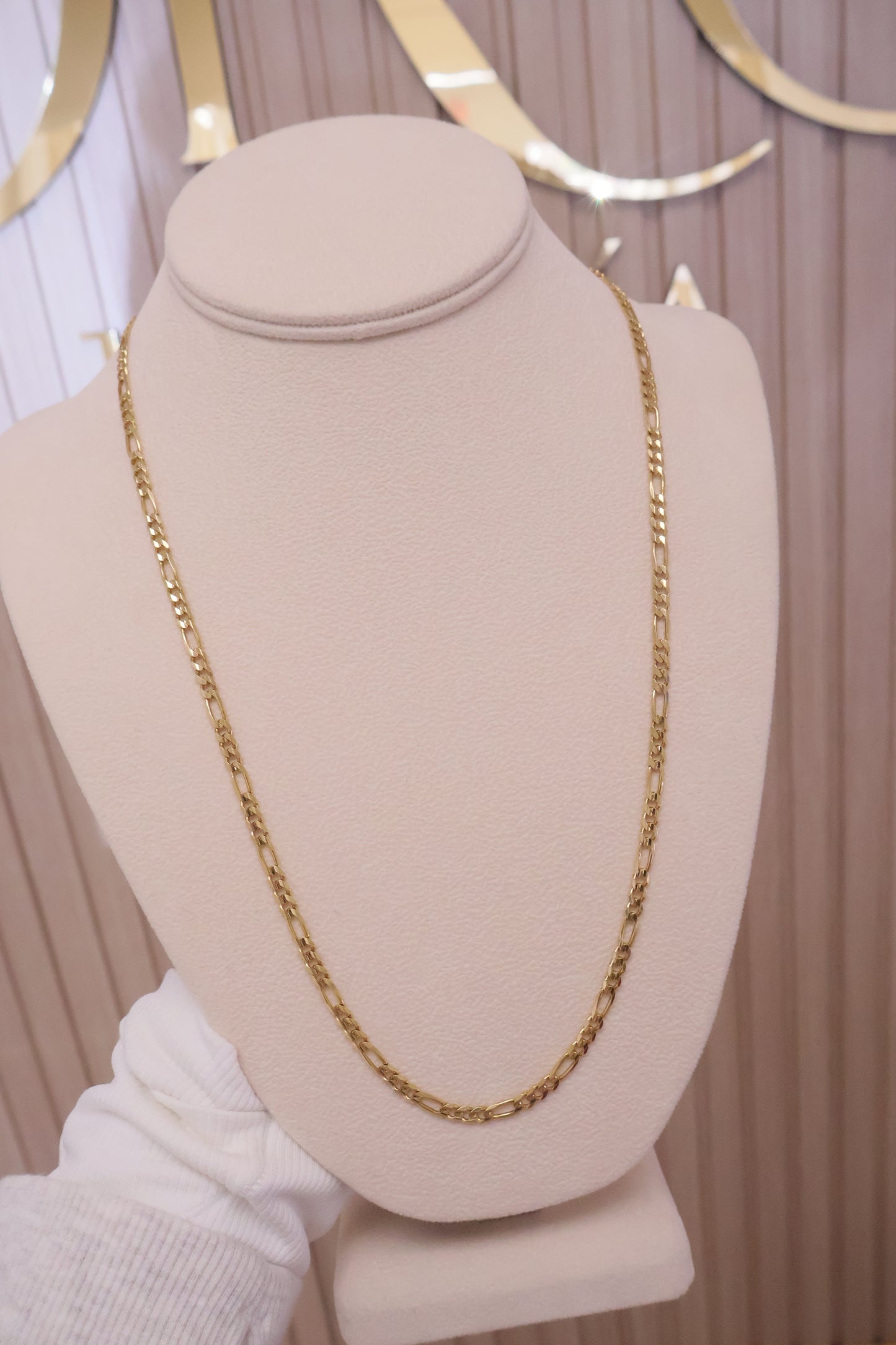 Cadena hombre fígaro 14k