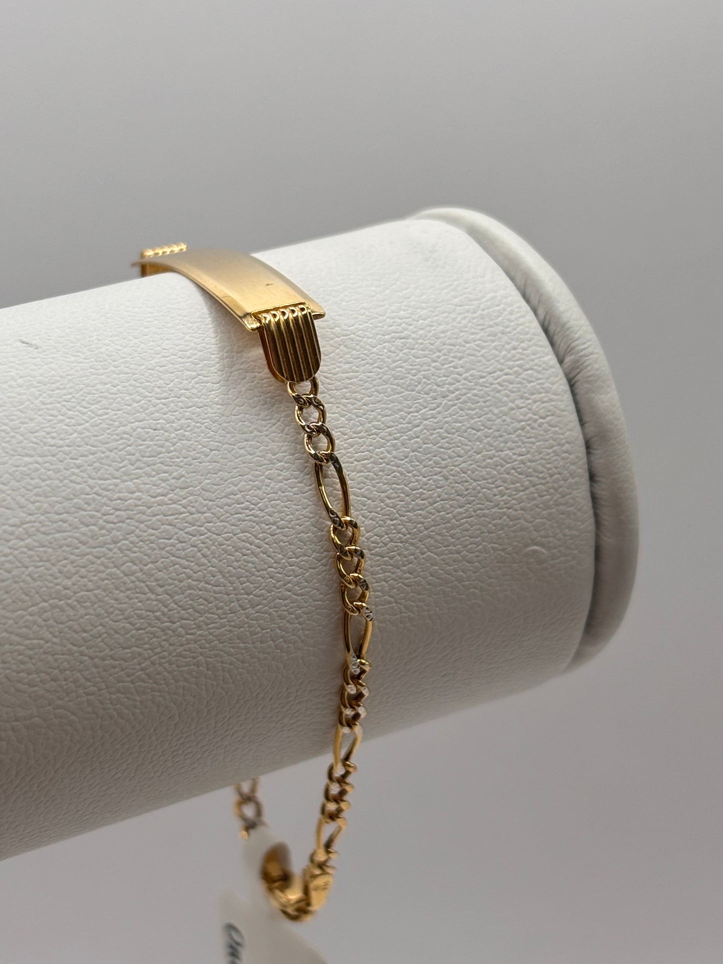 14k baby figaro bracelet