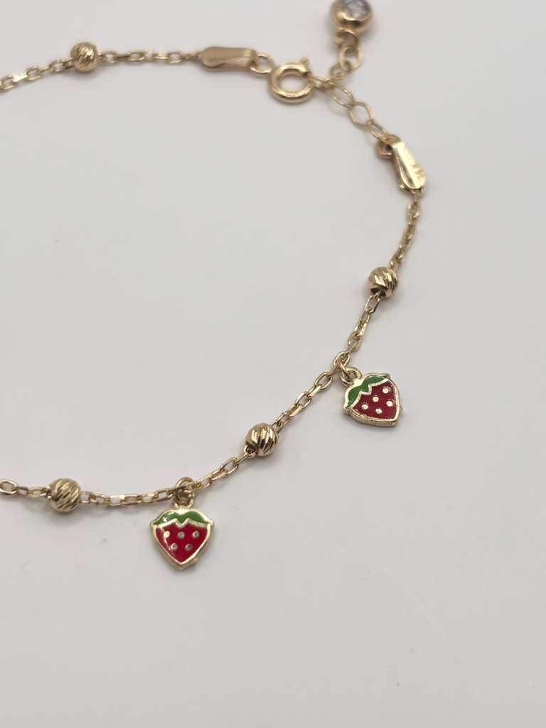 Strawberry bracelet 14k