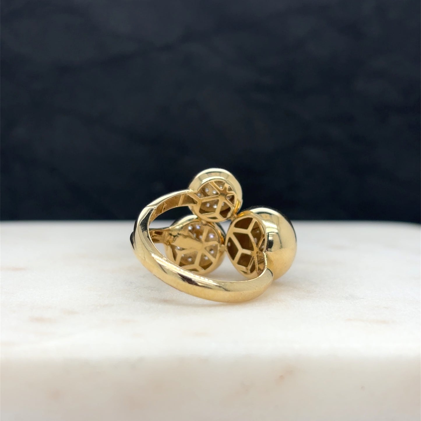 14k gold cluster ring