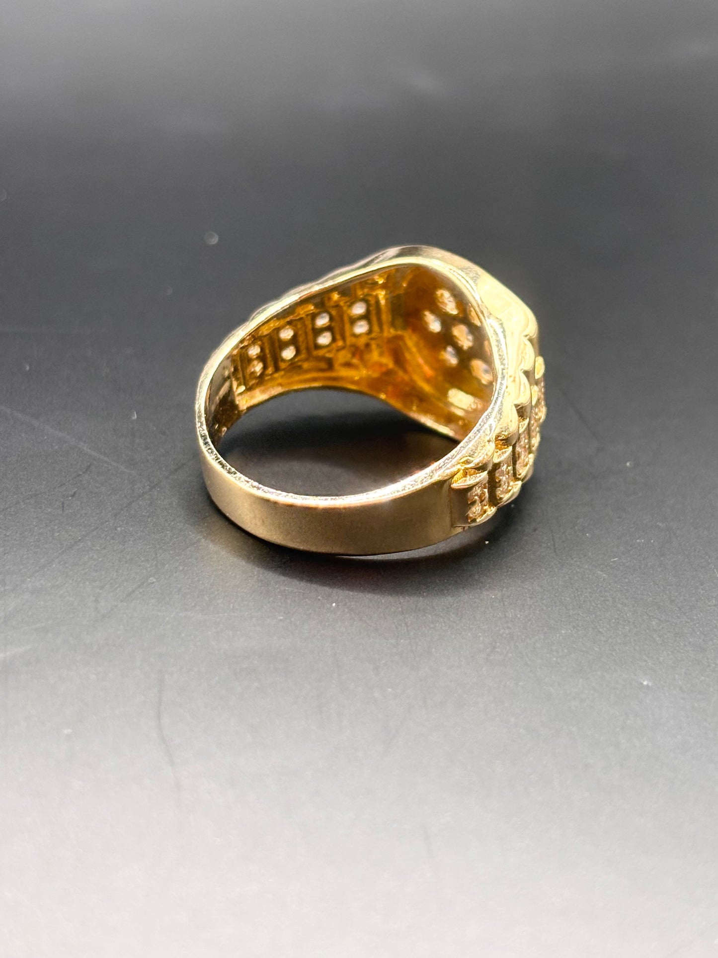 14k men ring solid sz 10