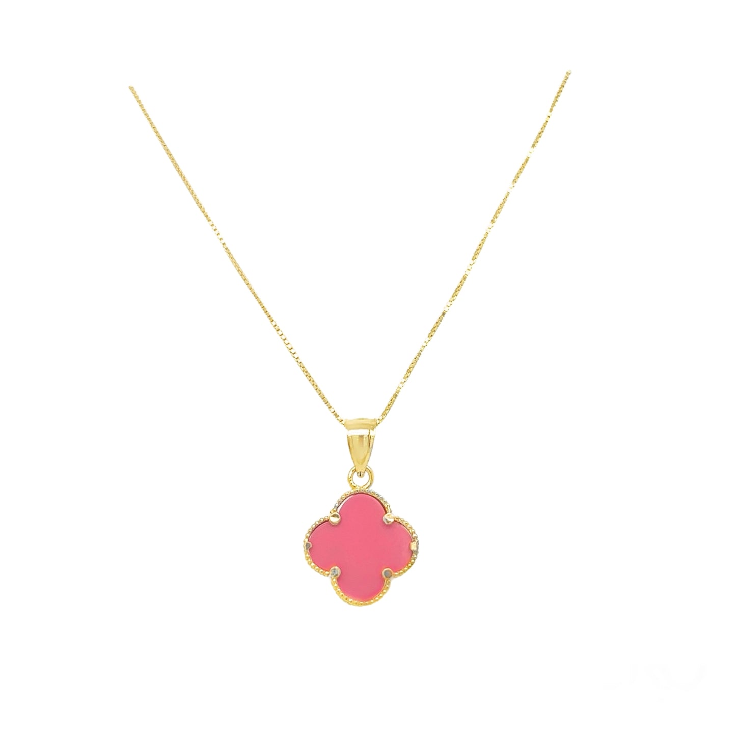 Flower charms with chain 14k 18”