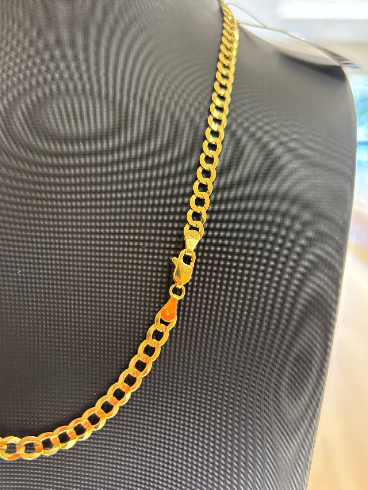 14k solid curb chain
