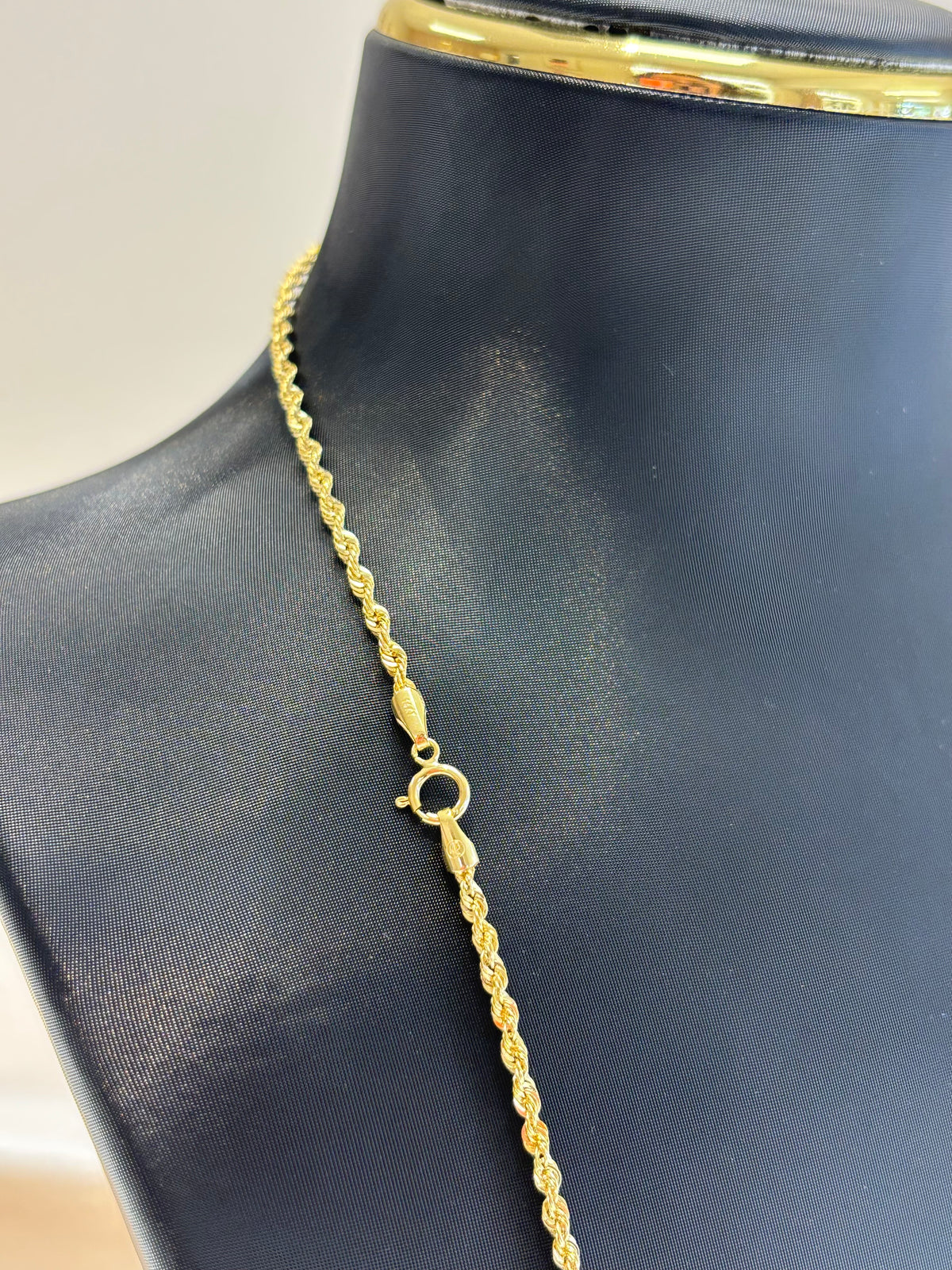 14k rope chain 2mmm hallow