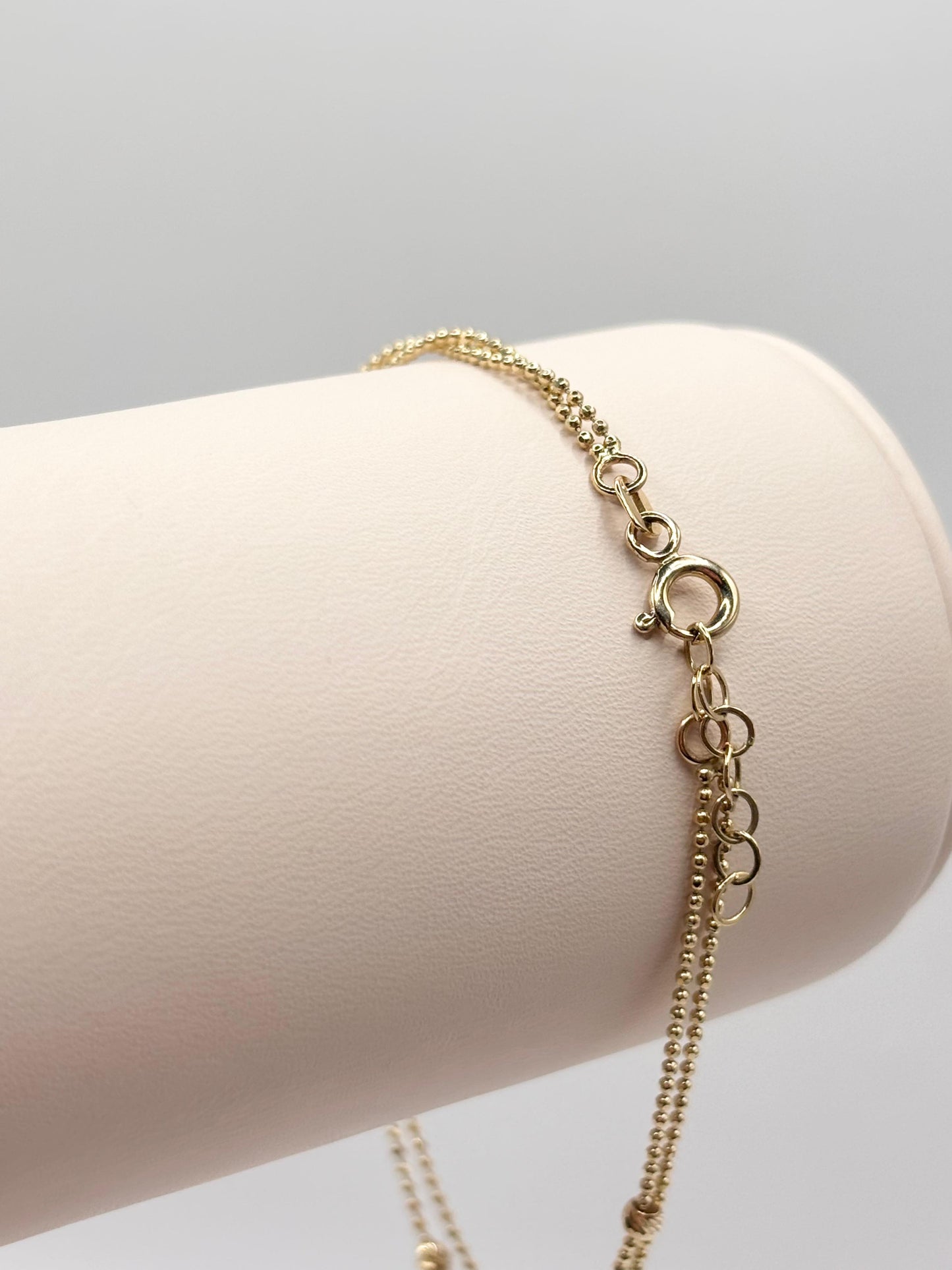 14k double bracelets