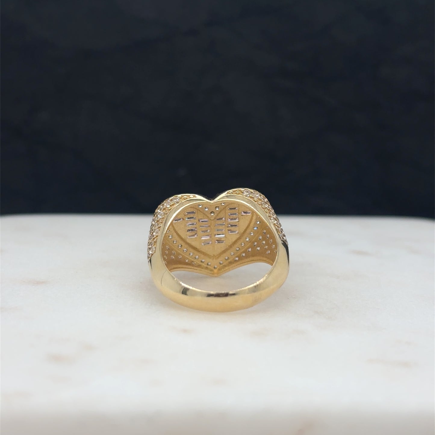 14k heart ring