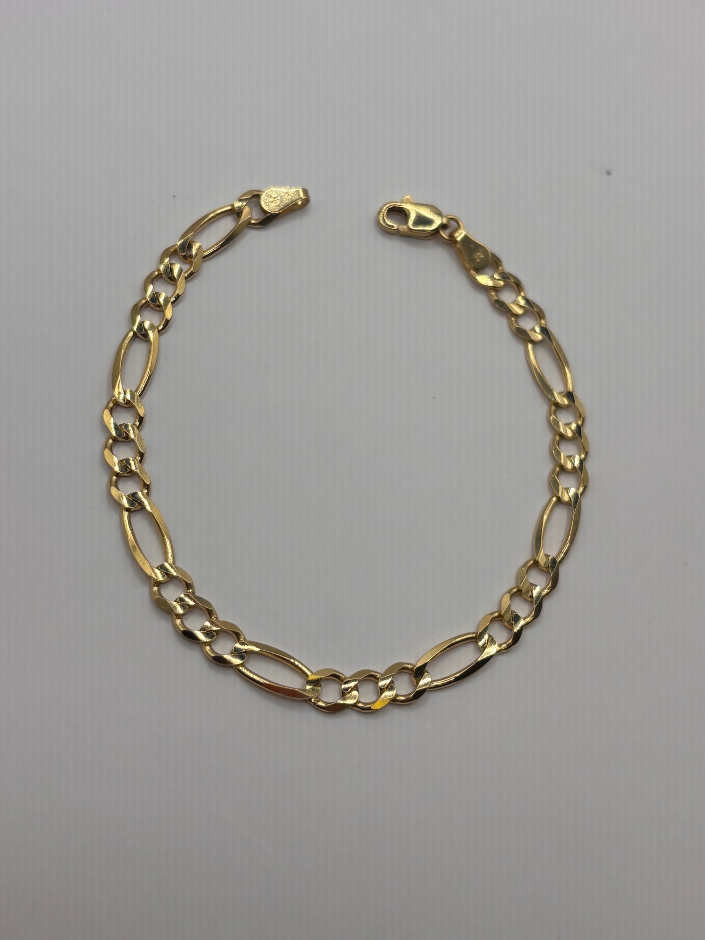 Figaro 14k bracelet