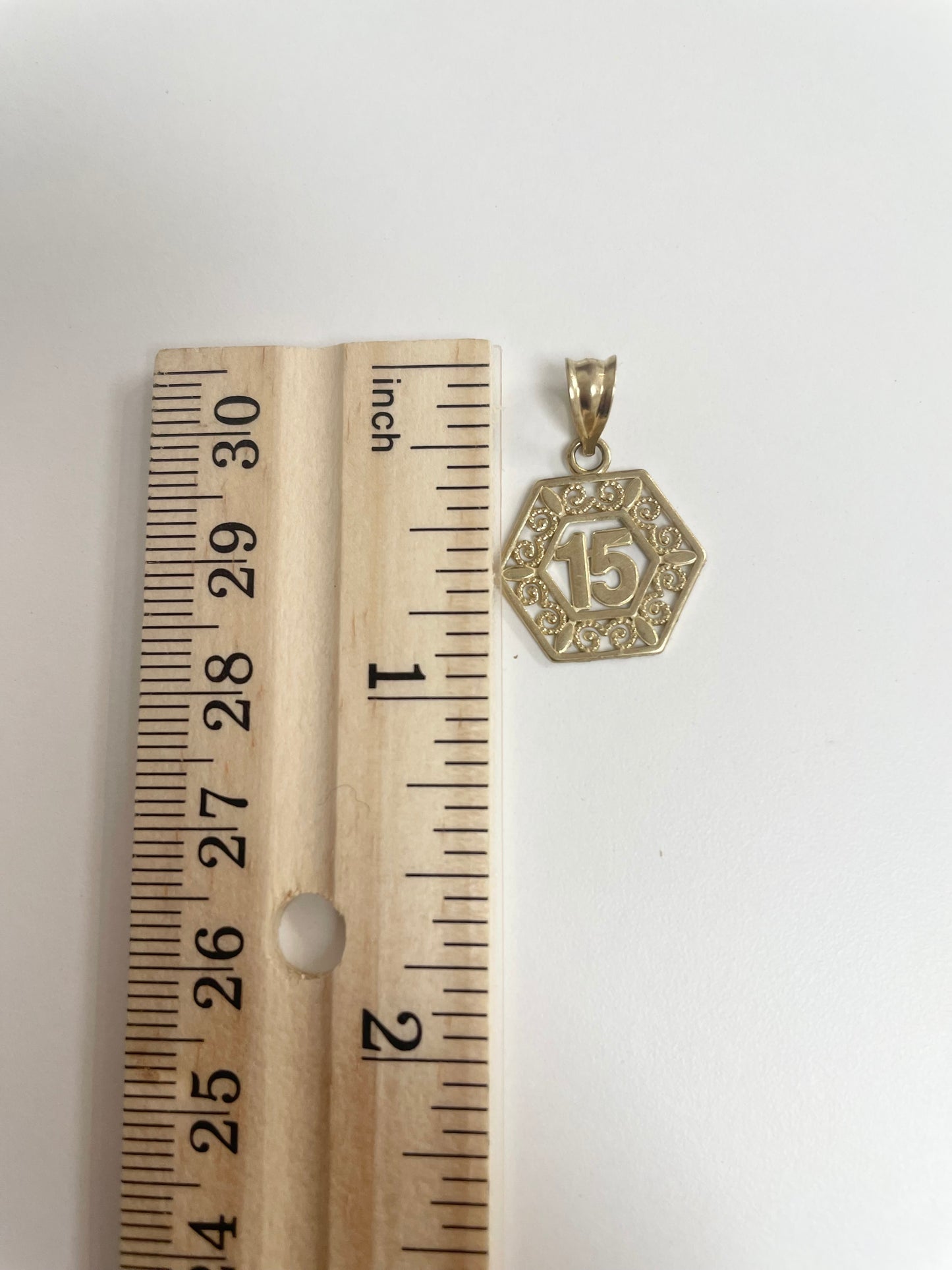 15 años pendant 14k