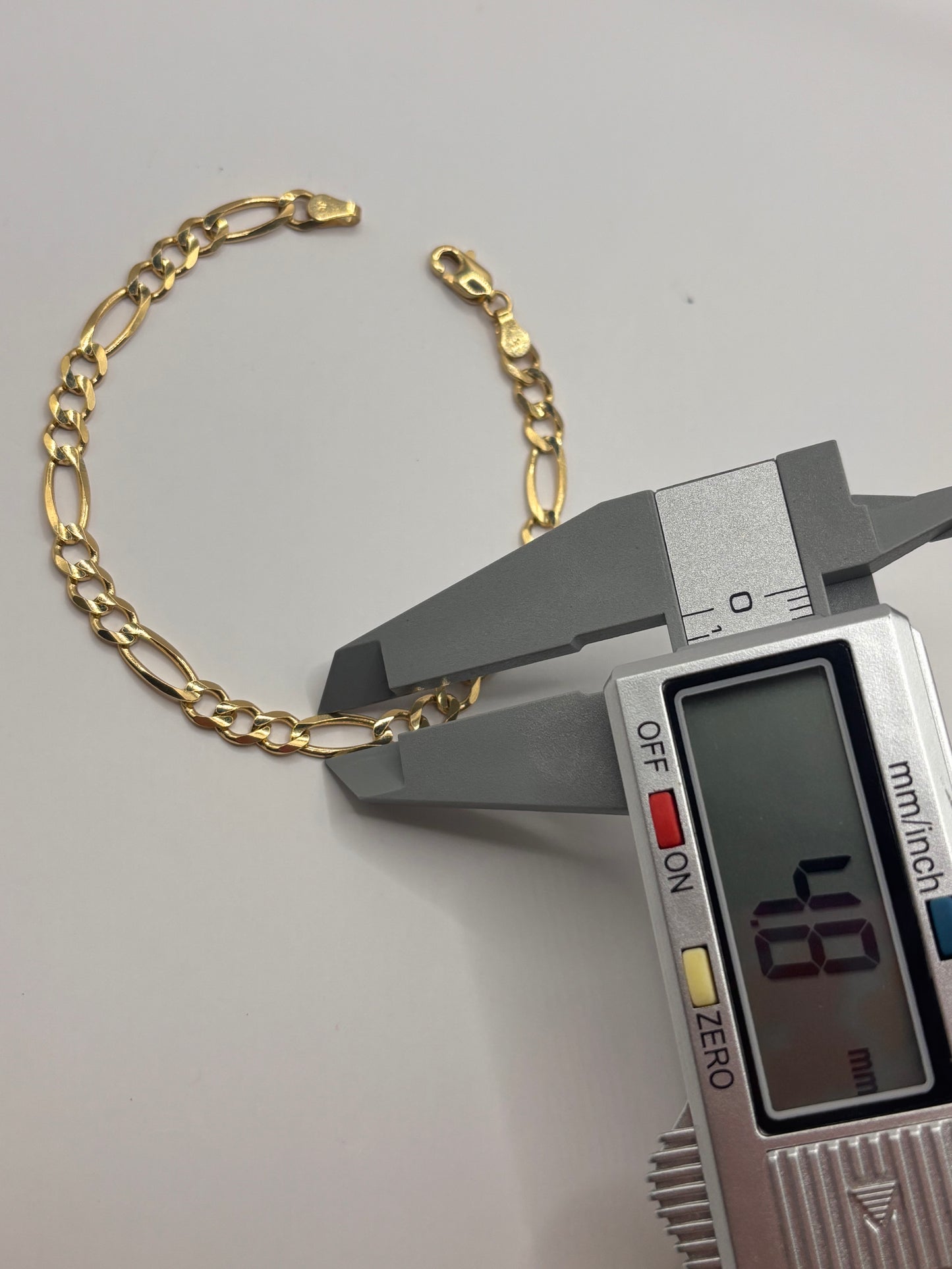 Figaro 14k bracelet