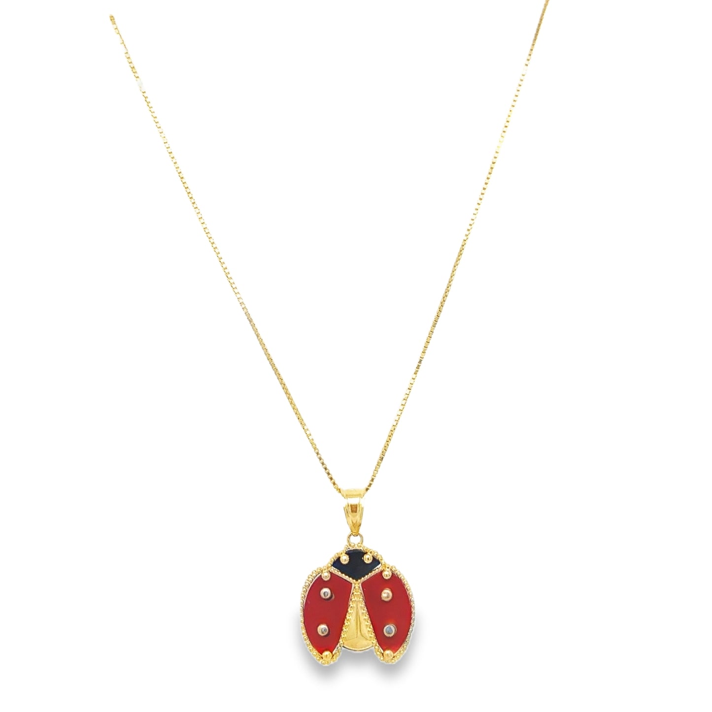 Ladybug pendant 14k