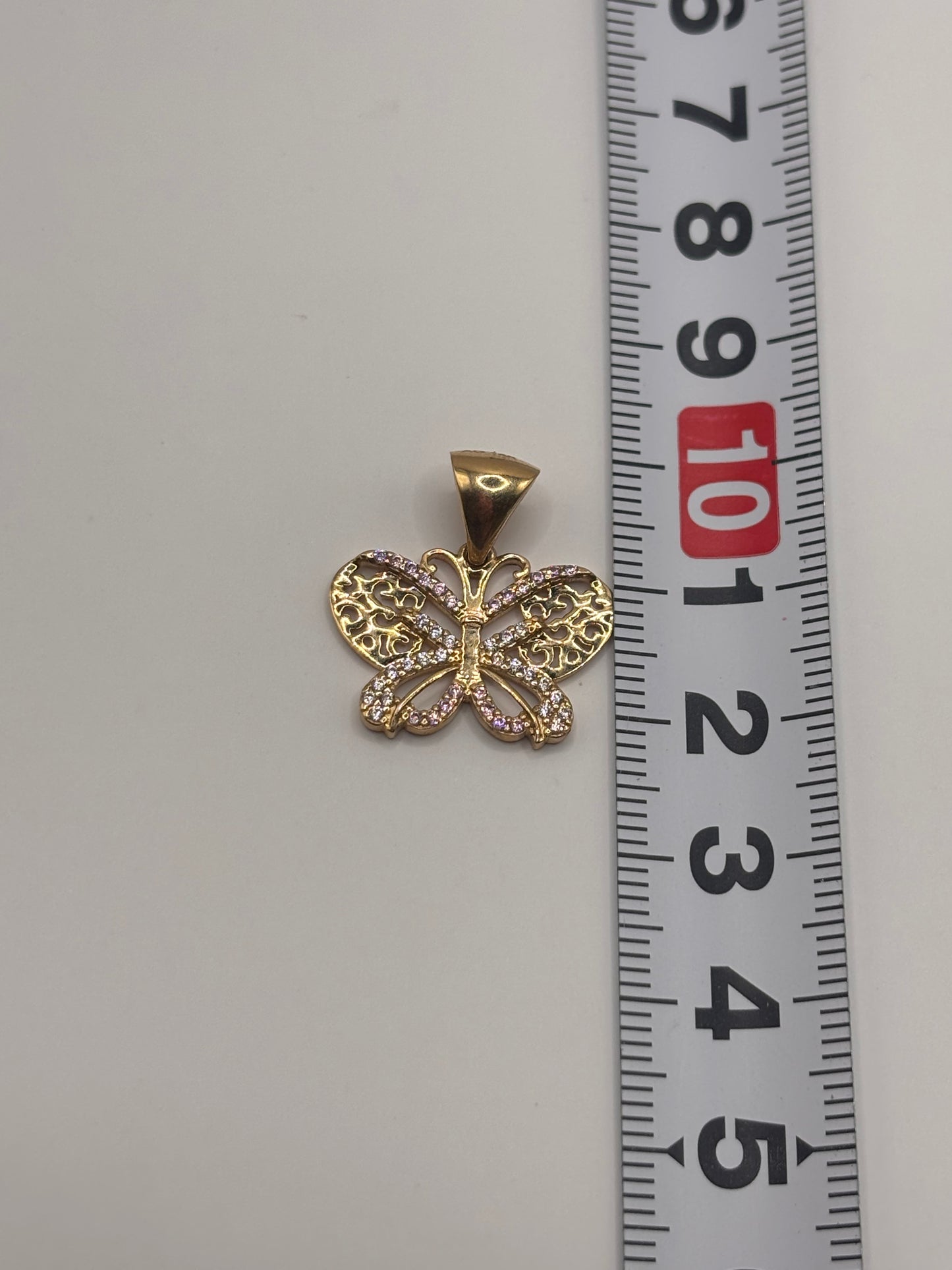 Butterfly pendant 14k