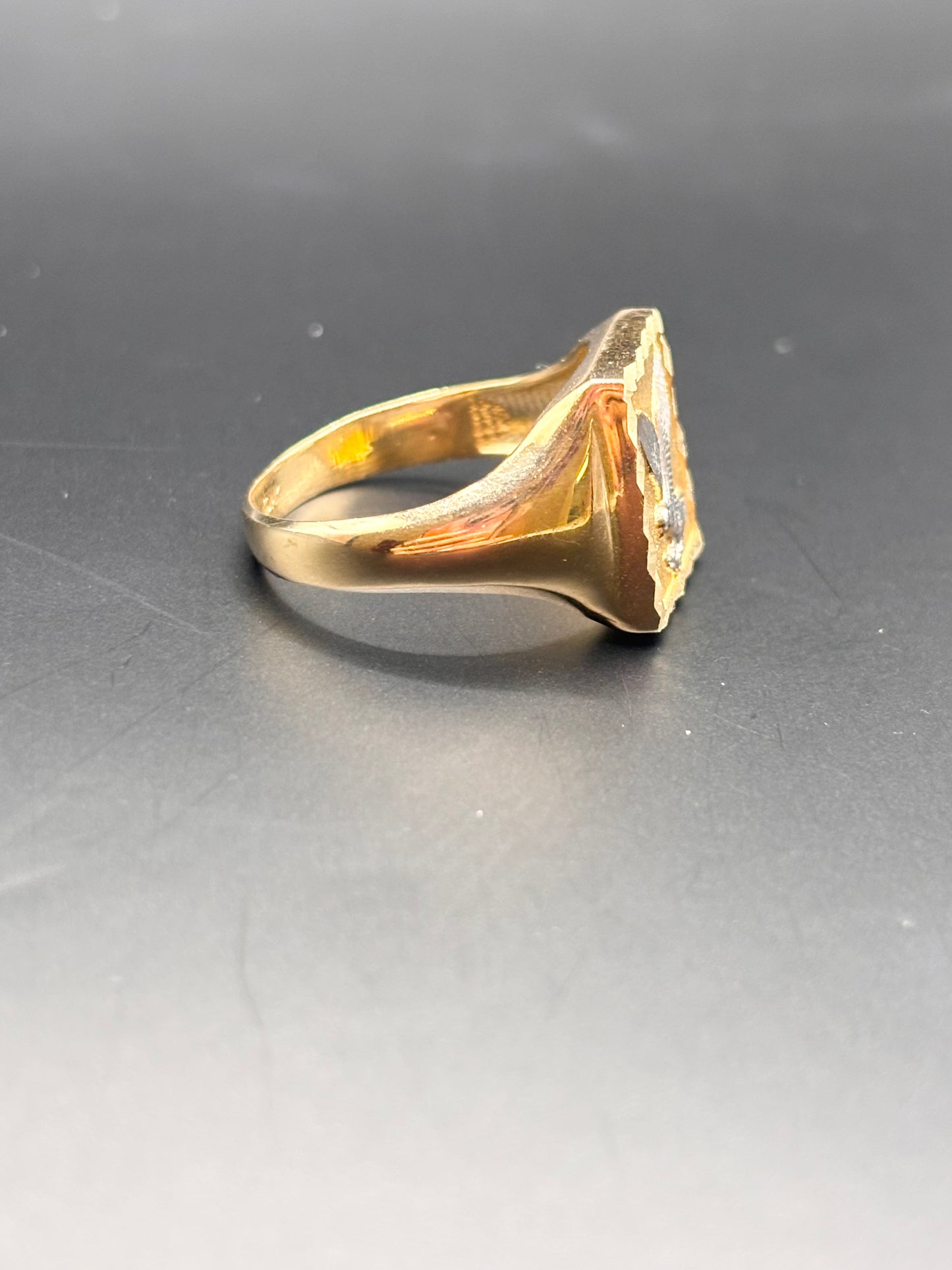 14k solid men ring with eagle sz 10