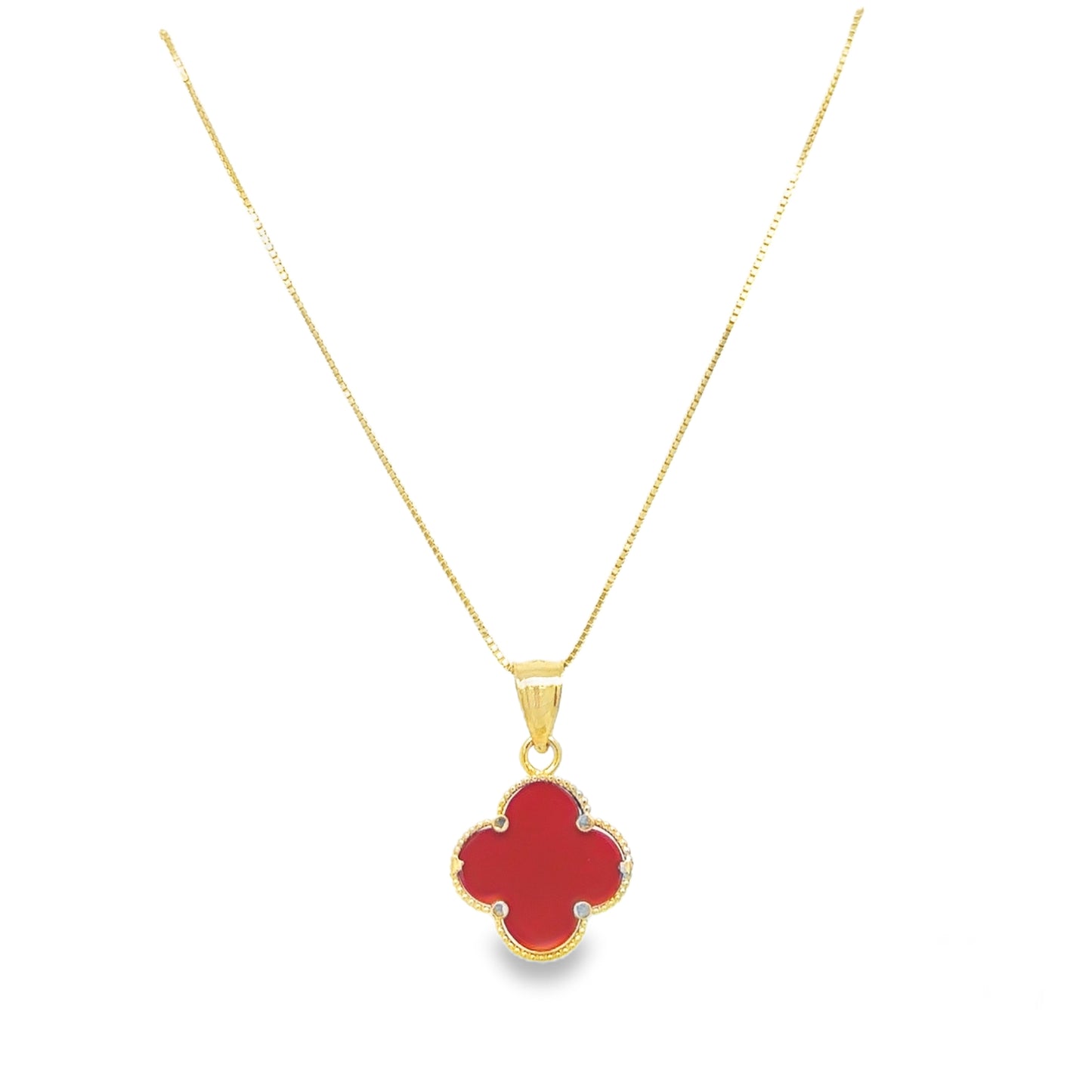 Flower charms with chain 14k 18”