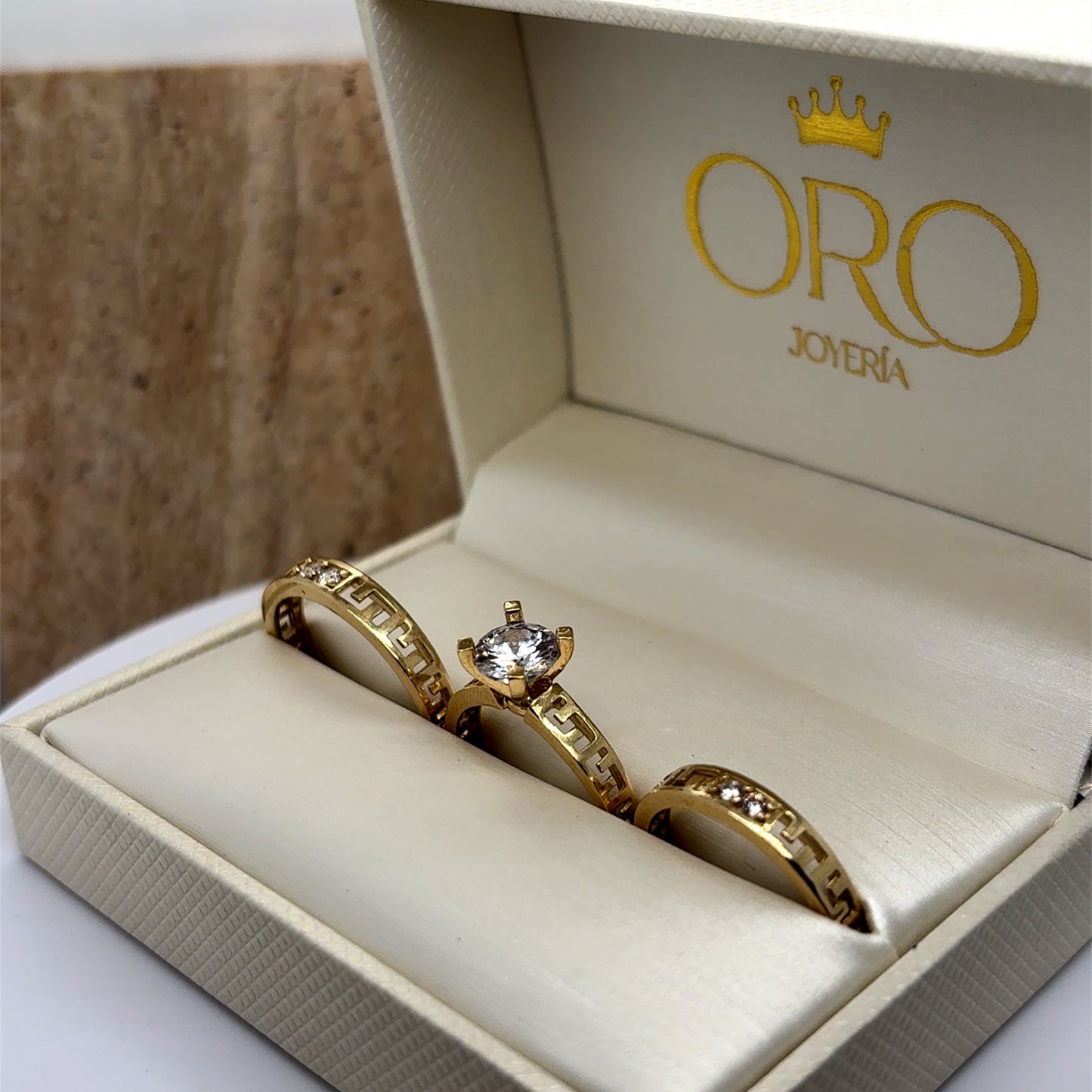 Set de matrimonio en oro 14k