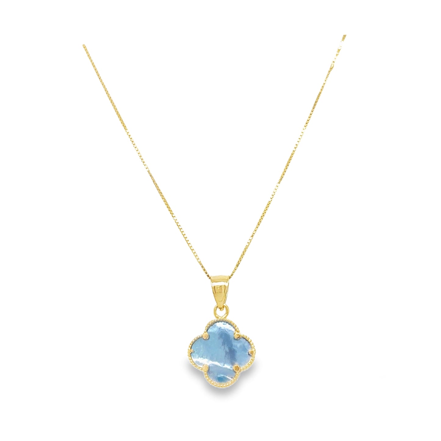 Flower charms with chain 14k 18”