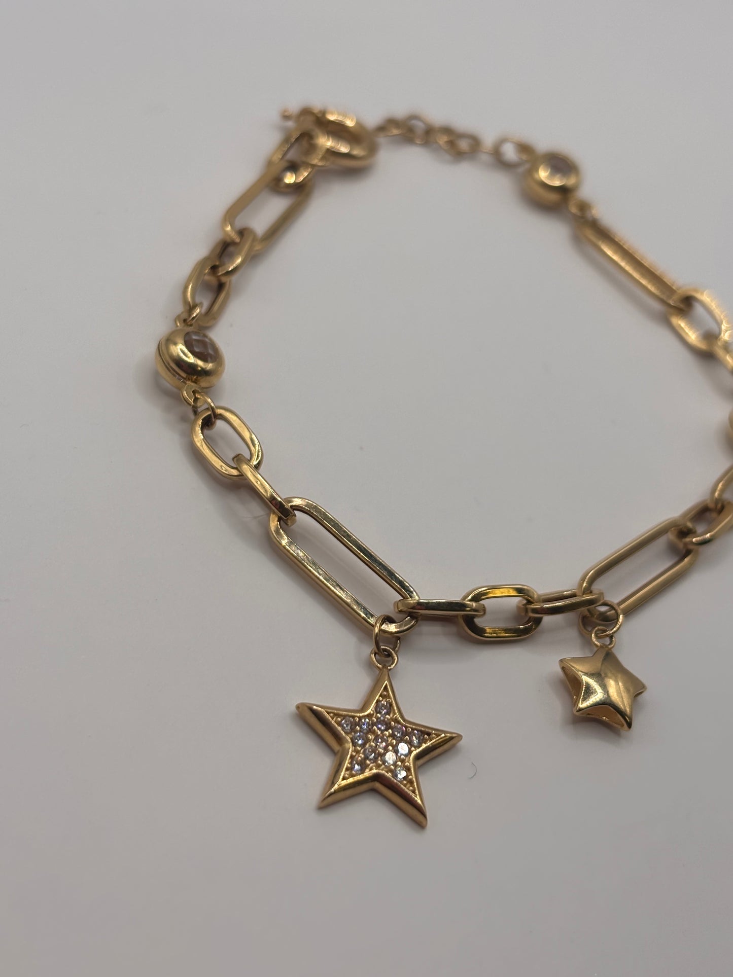 Paper clip bracelet 14k