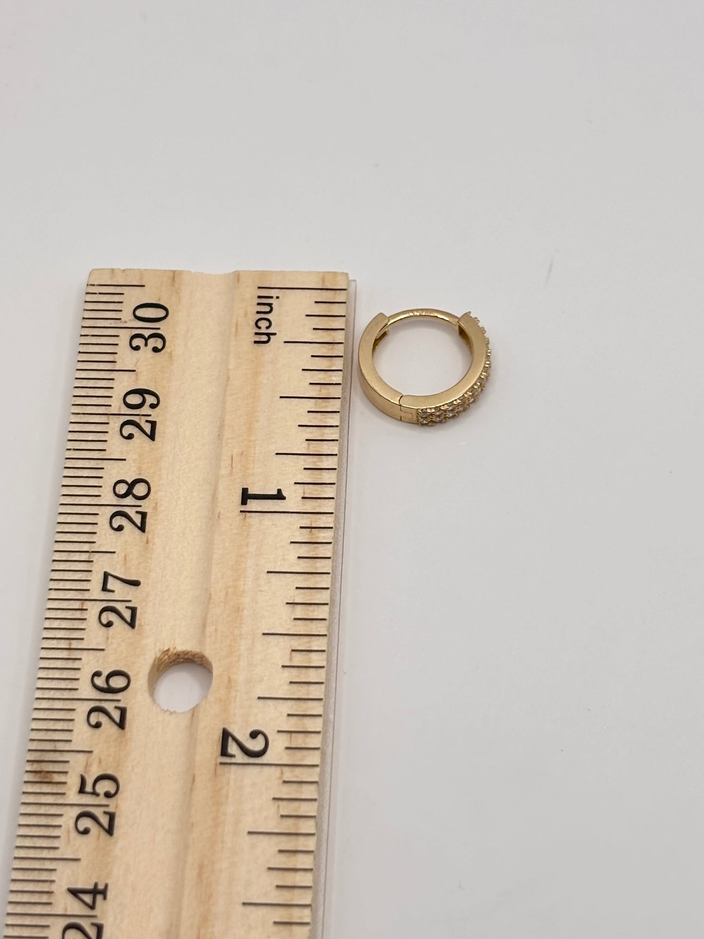 14k cz huggies