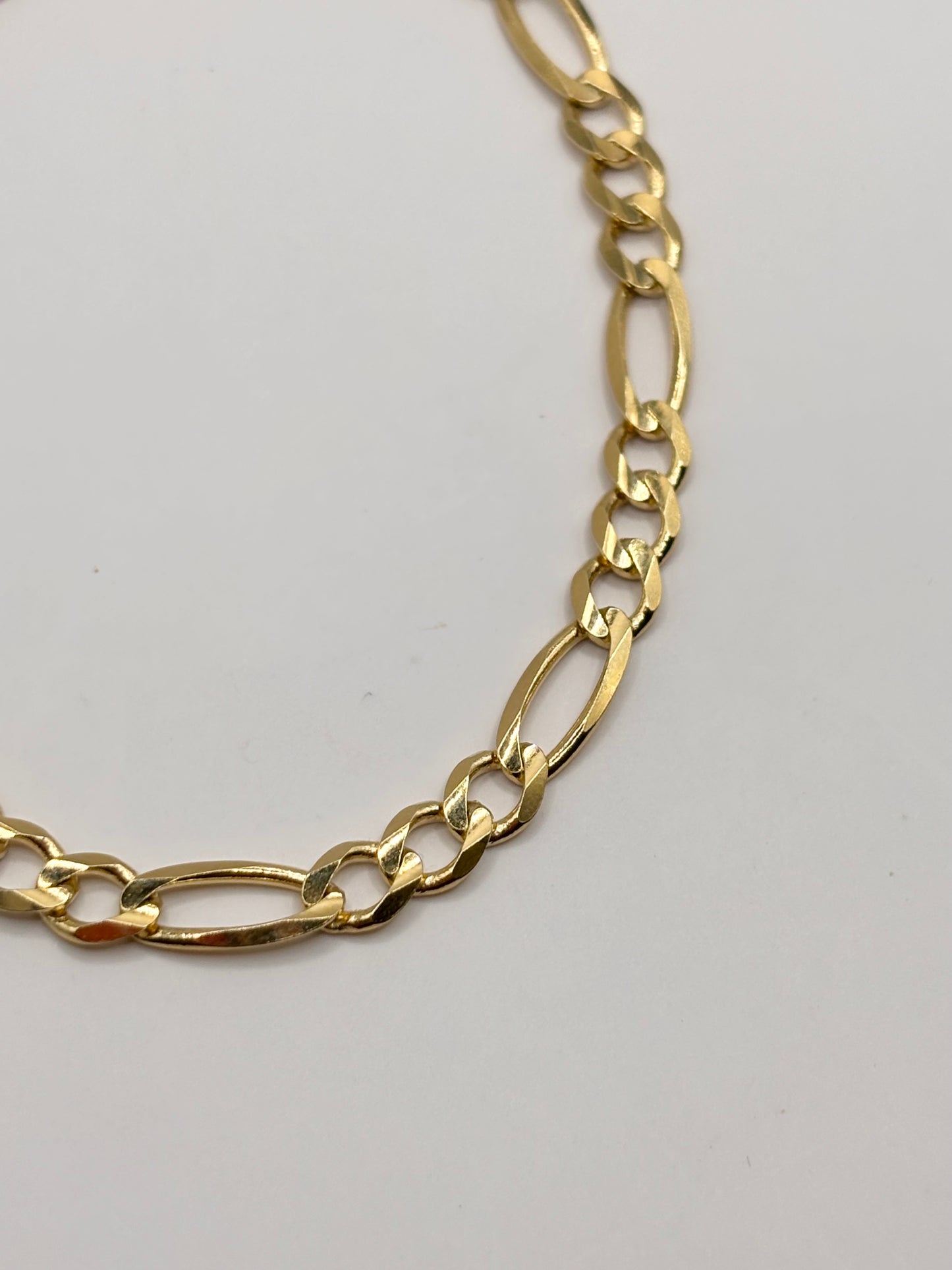 14k solid figaro bracelet
