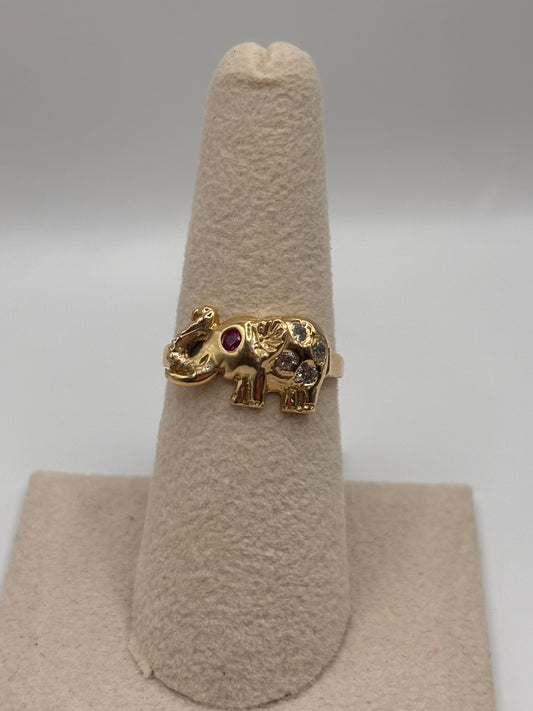 Woman Elephant ring 14k
