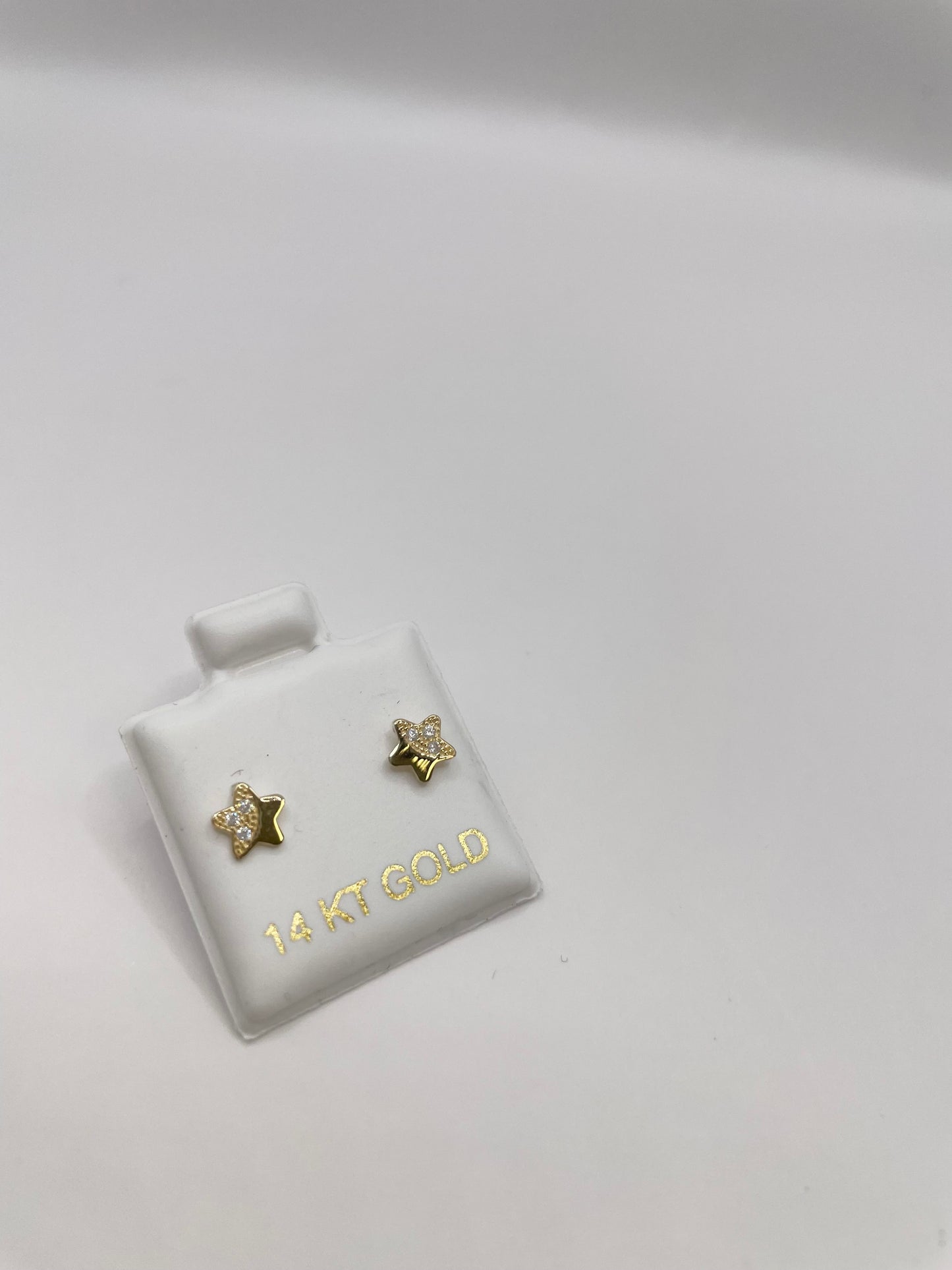 Star earrings 14k