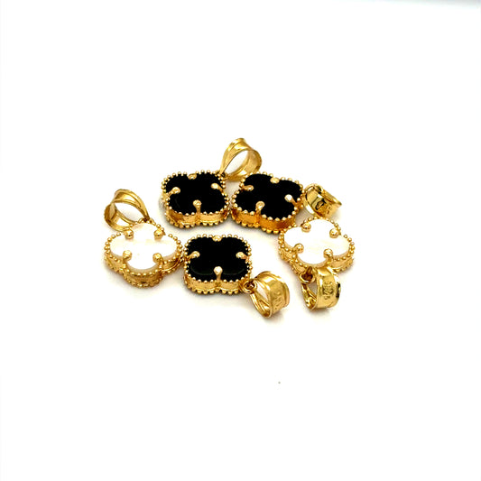 14K Gold Mini Clover Pendant
