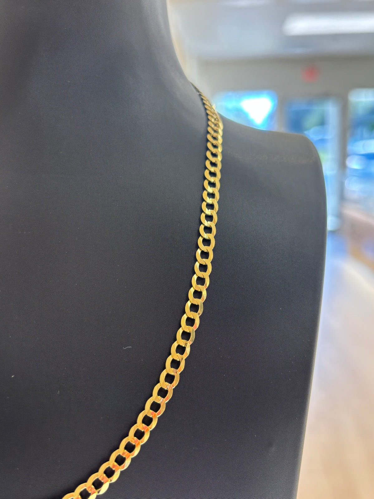 14k solid curb chain