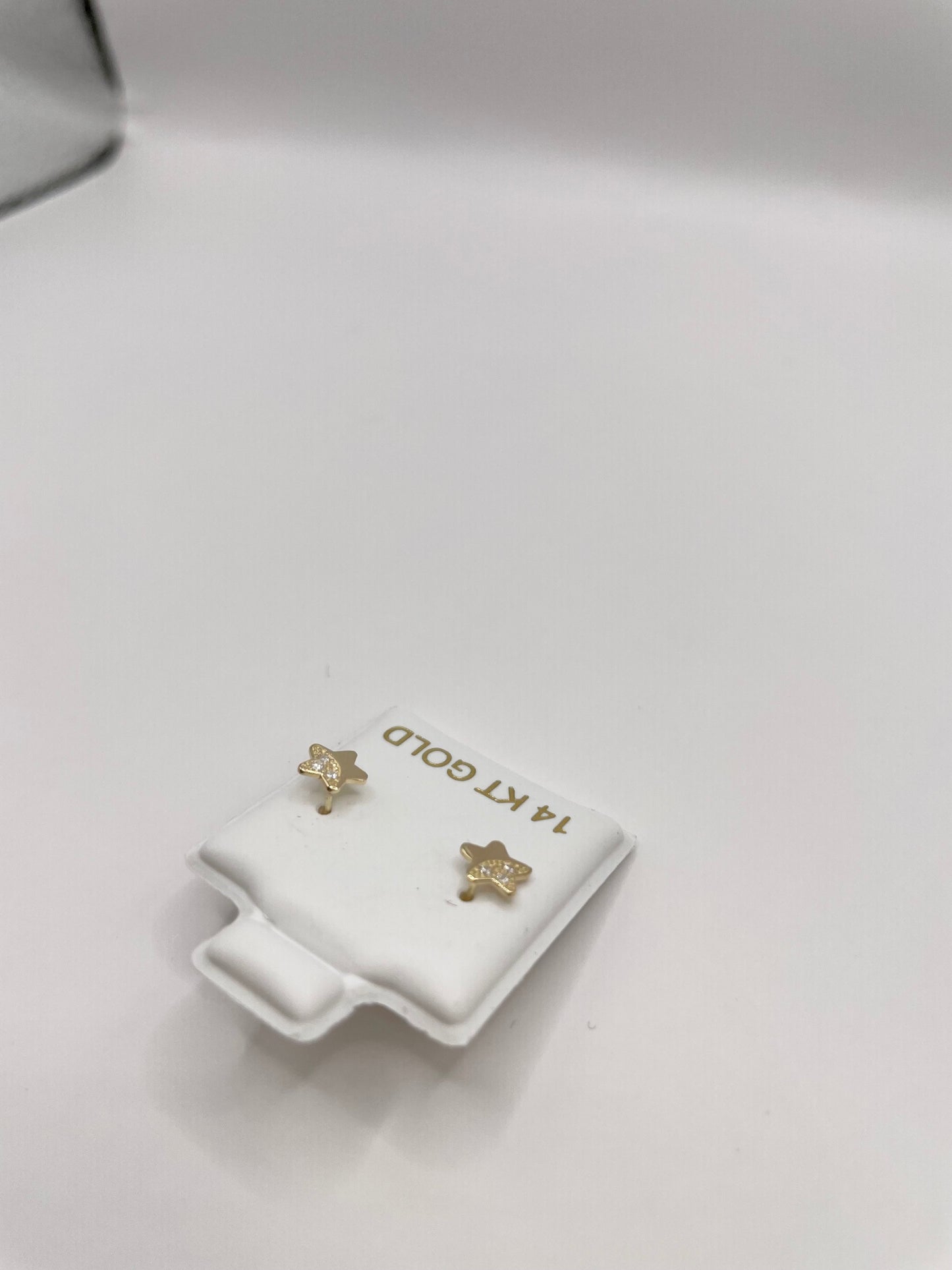 Star earrings 14k