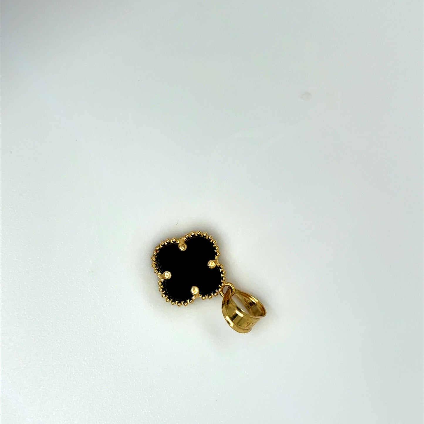14K Gold Mini Clover Pendant