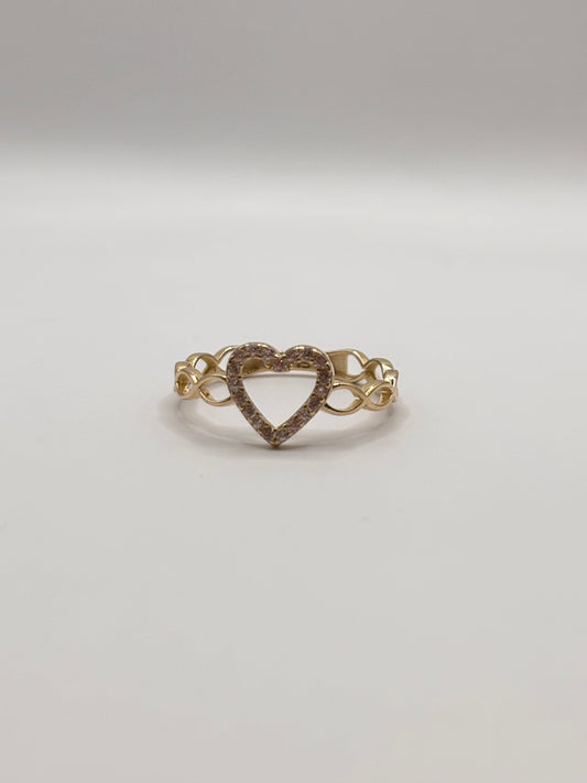 14k heart ring