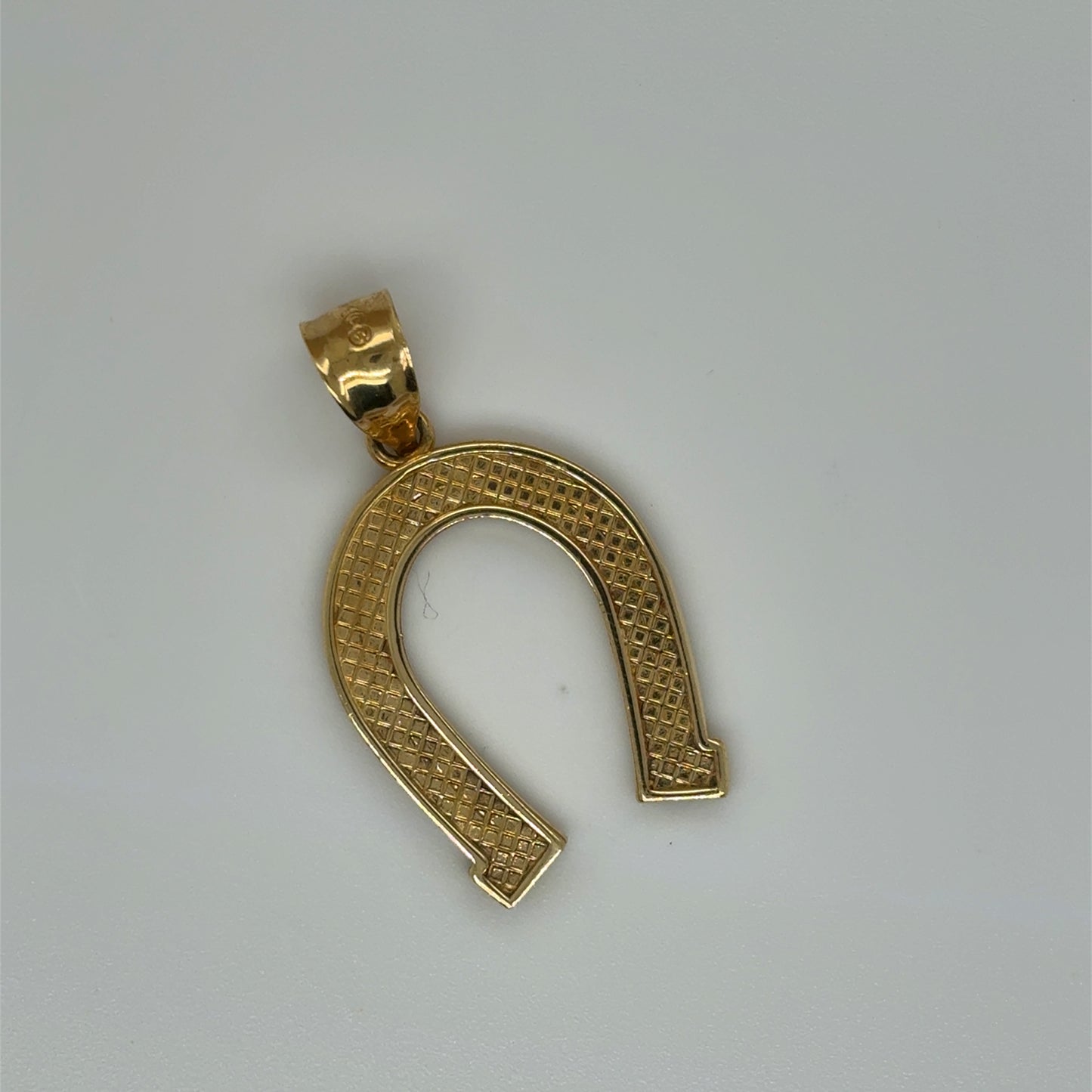 14k solid gold horseshoe charm