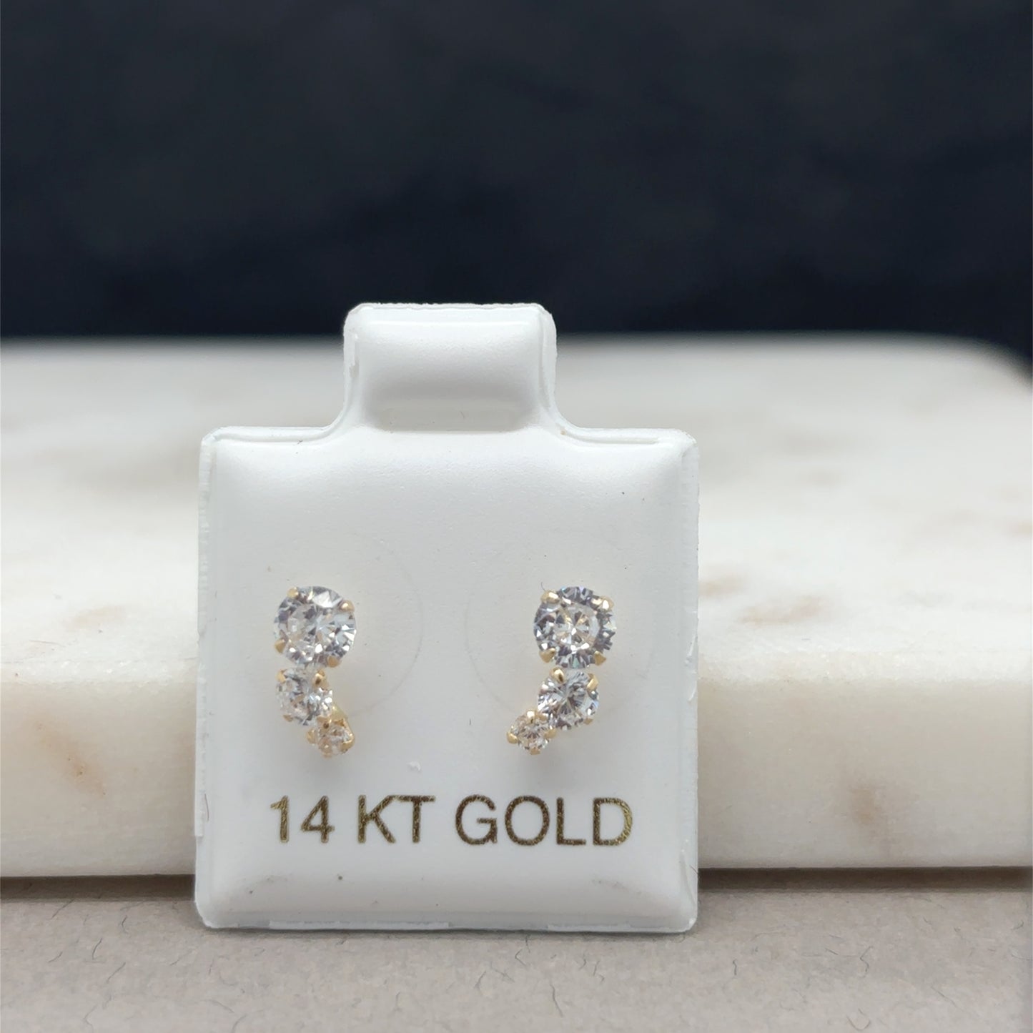 14k zirconia earrings