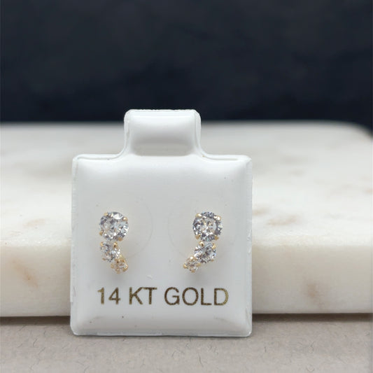 14k zirconia earrings