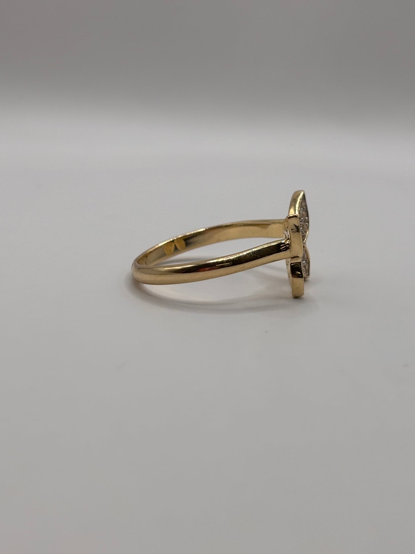 14k butterfly ring