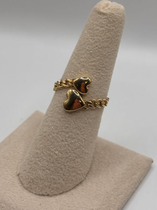 Woman Heart ring 14k