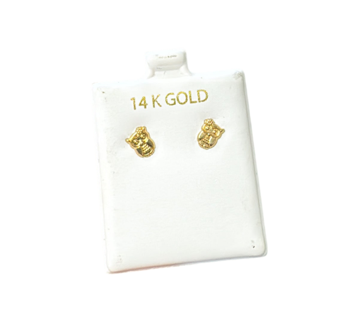Owl earrings 14k