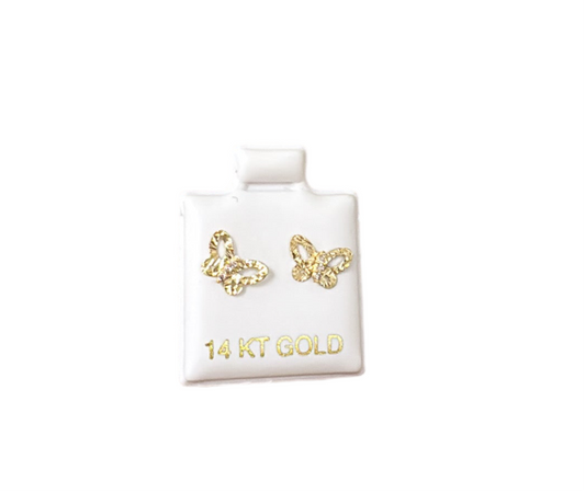 Butterfly earrings 14k