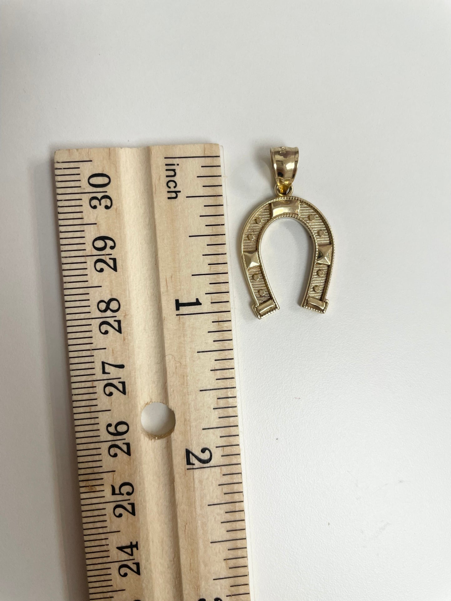 14k solid gold horseshoe charm