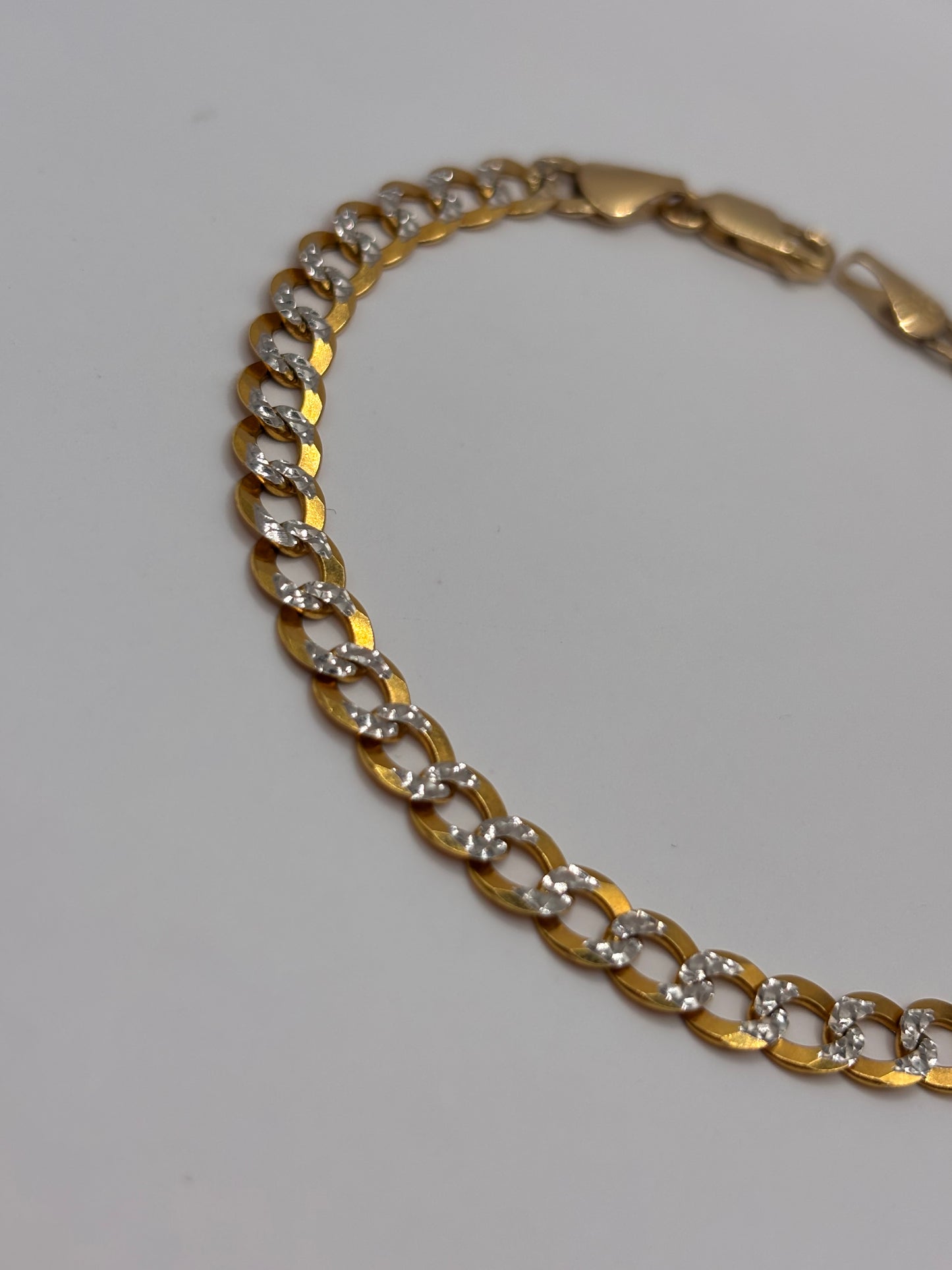 Bracelet Cubana diamond cut 14k