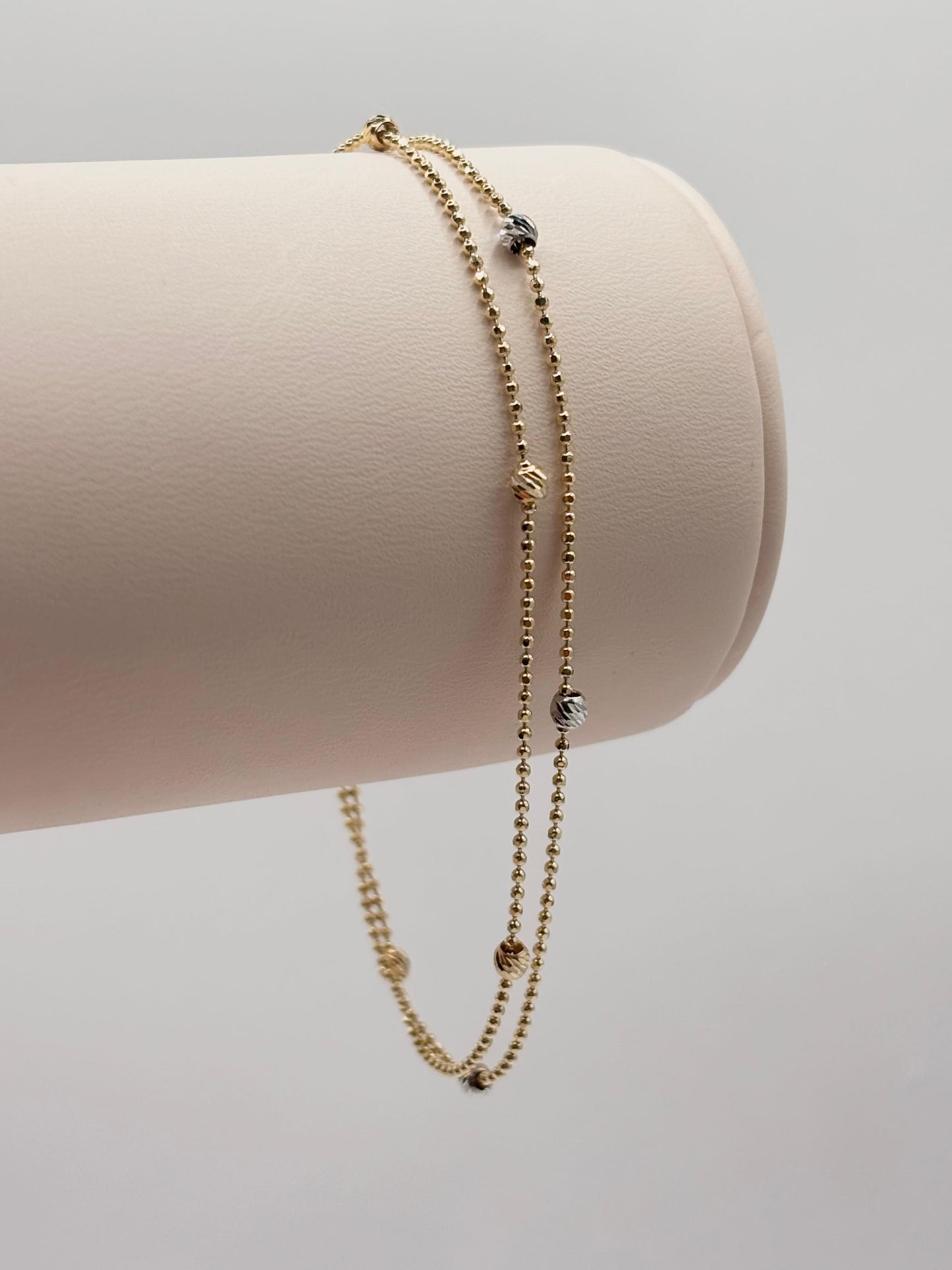 14k double bracelets