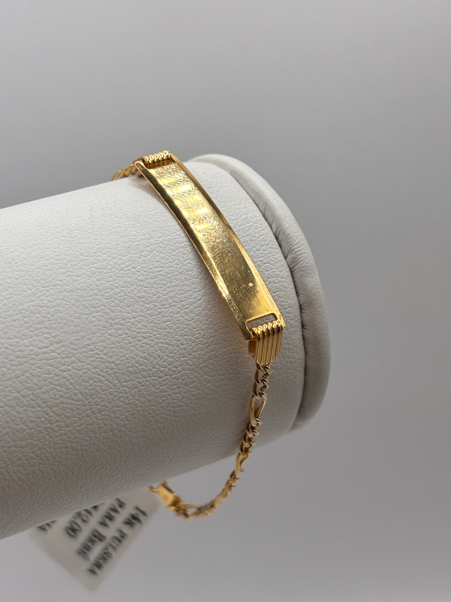 14k baby figaro bracelet