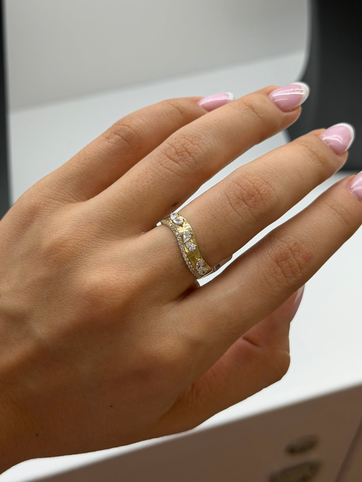 10k zirconia anillo