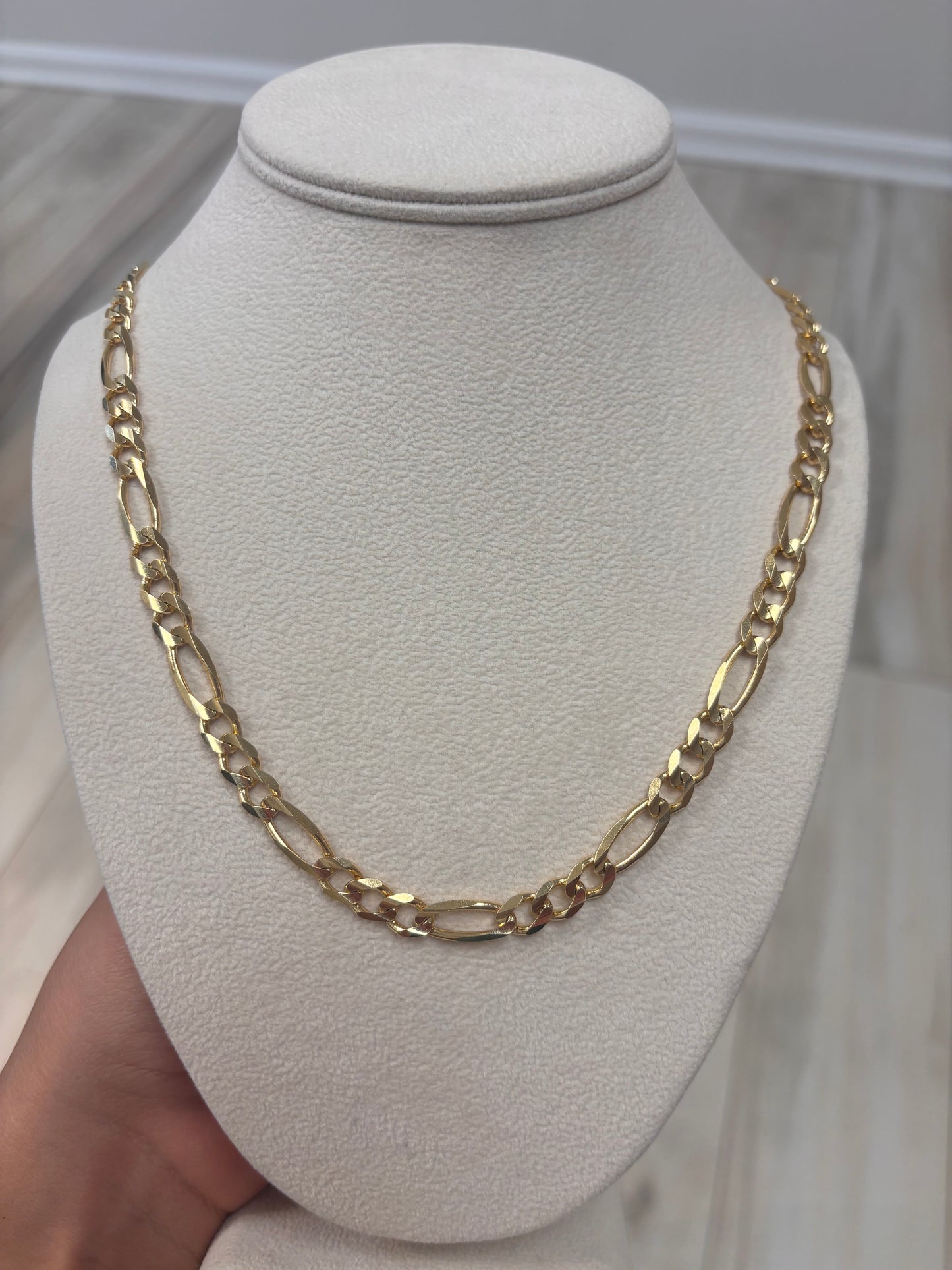 Men chain figaro 14k