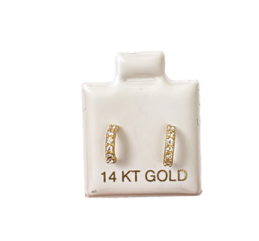 Half hoop earrings 14k