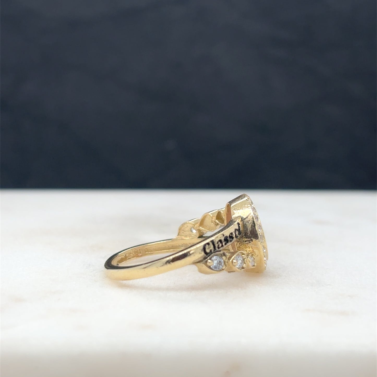 14k graduation ring