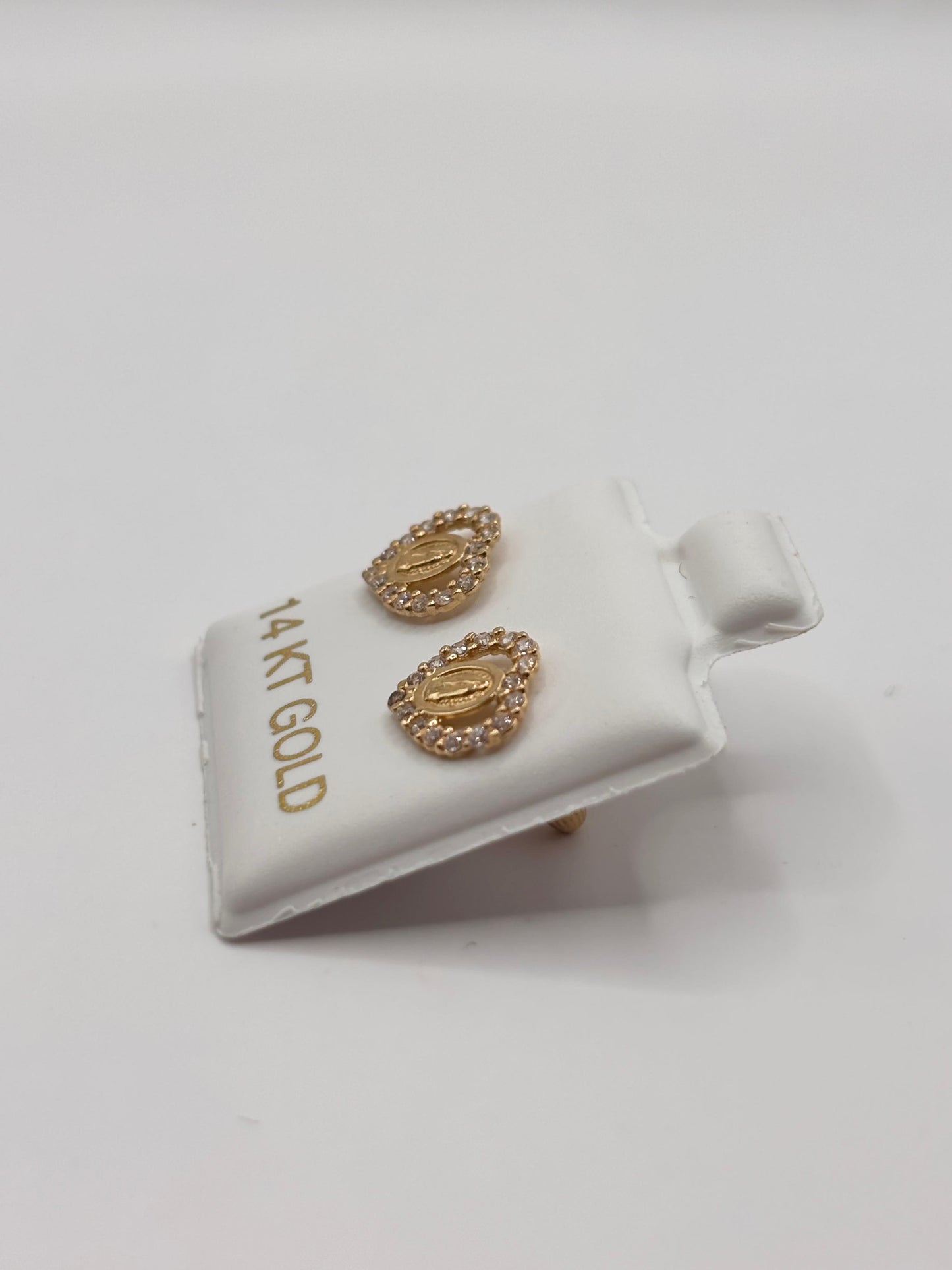Guadalupe heart earrings 14k