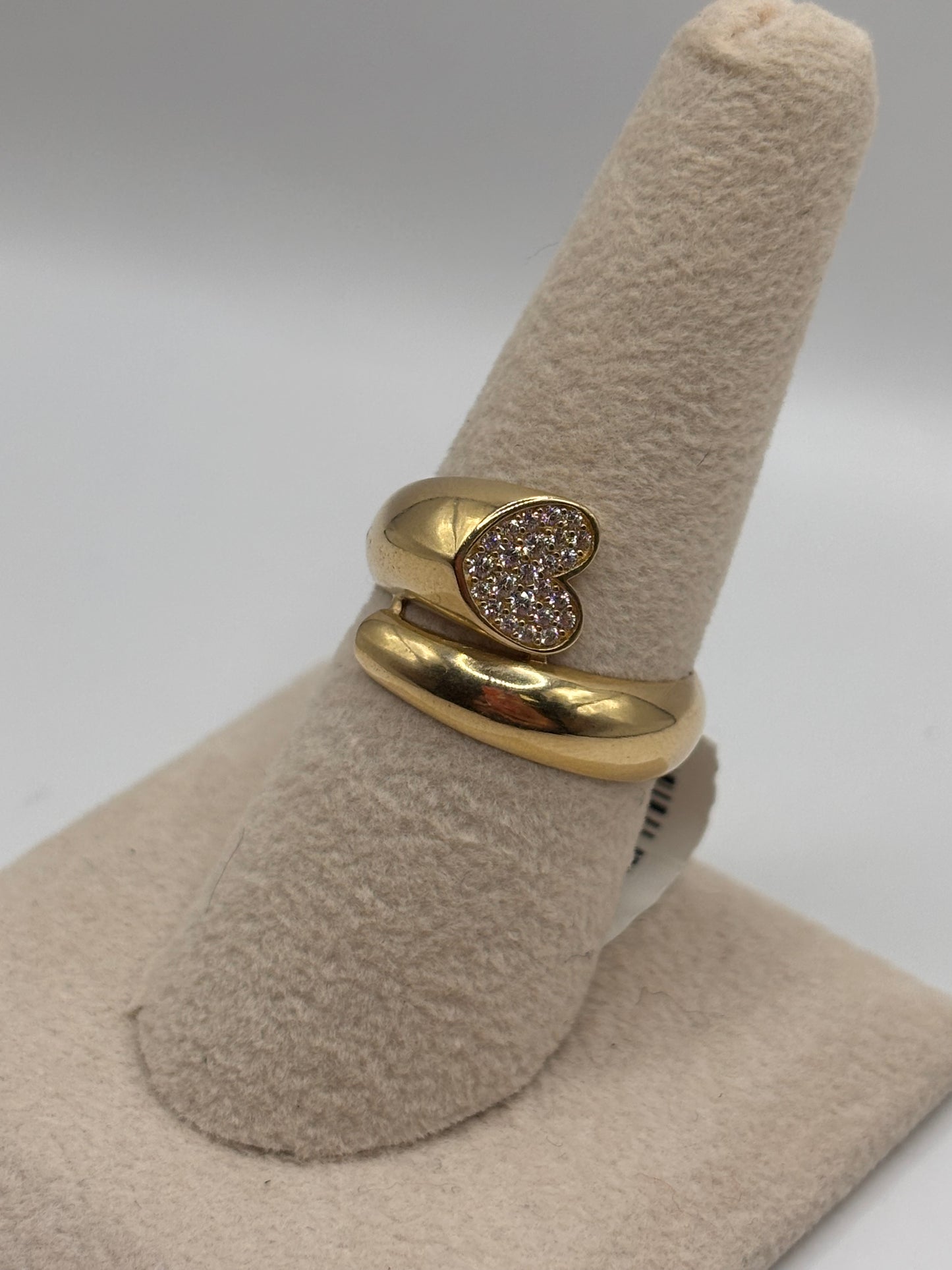 Woman interlaced Heart ring 14k