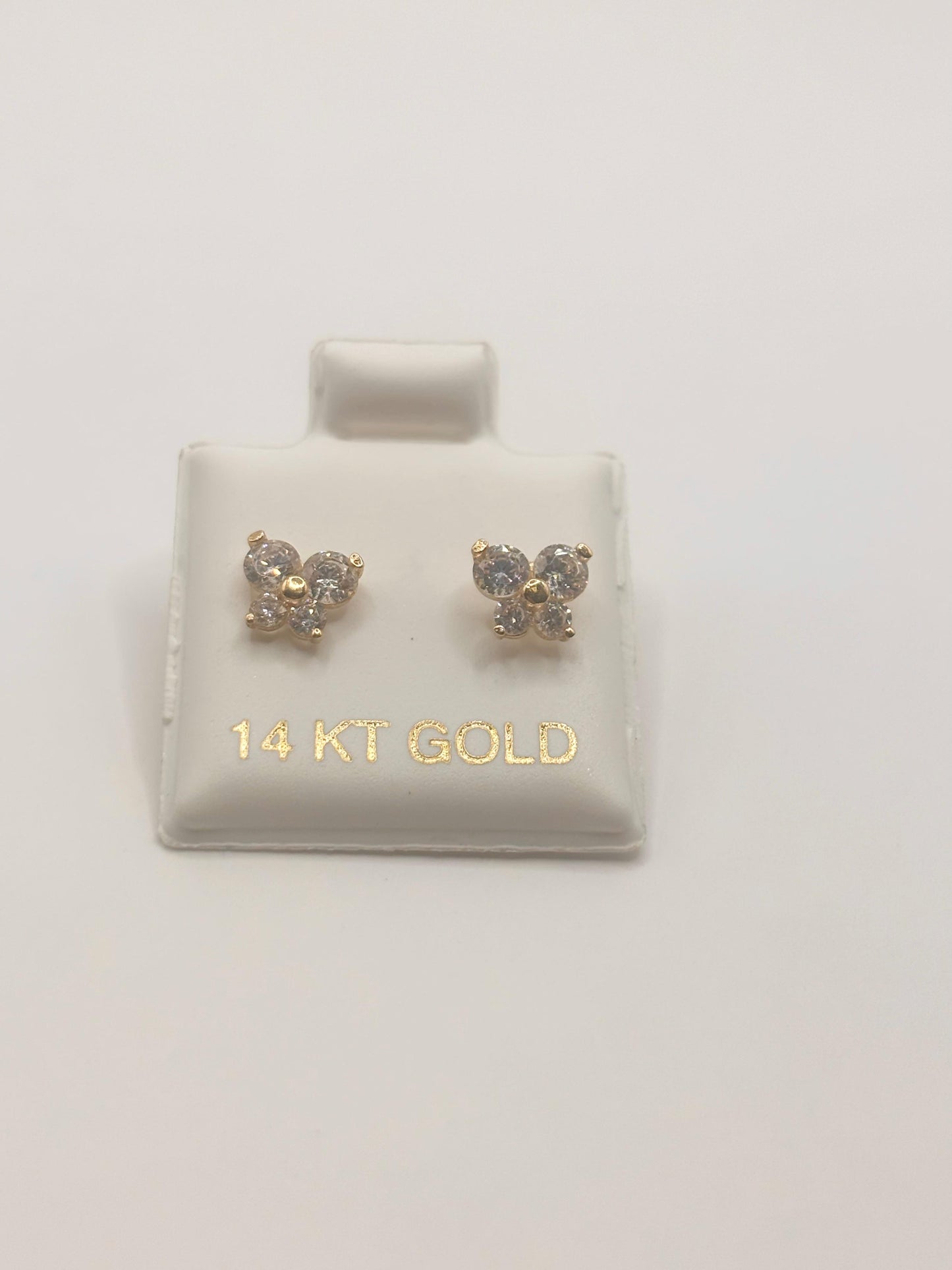 Butterfly earrings 14k